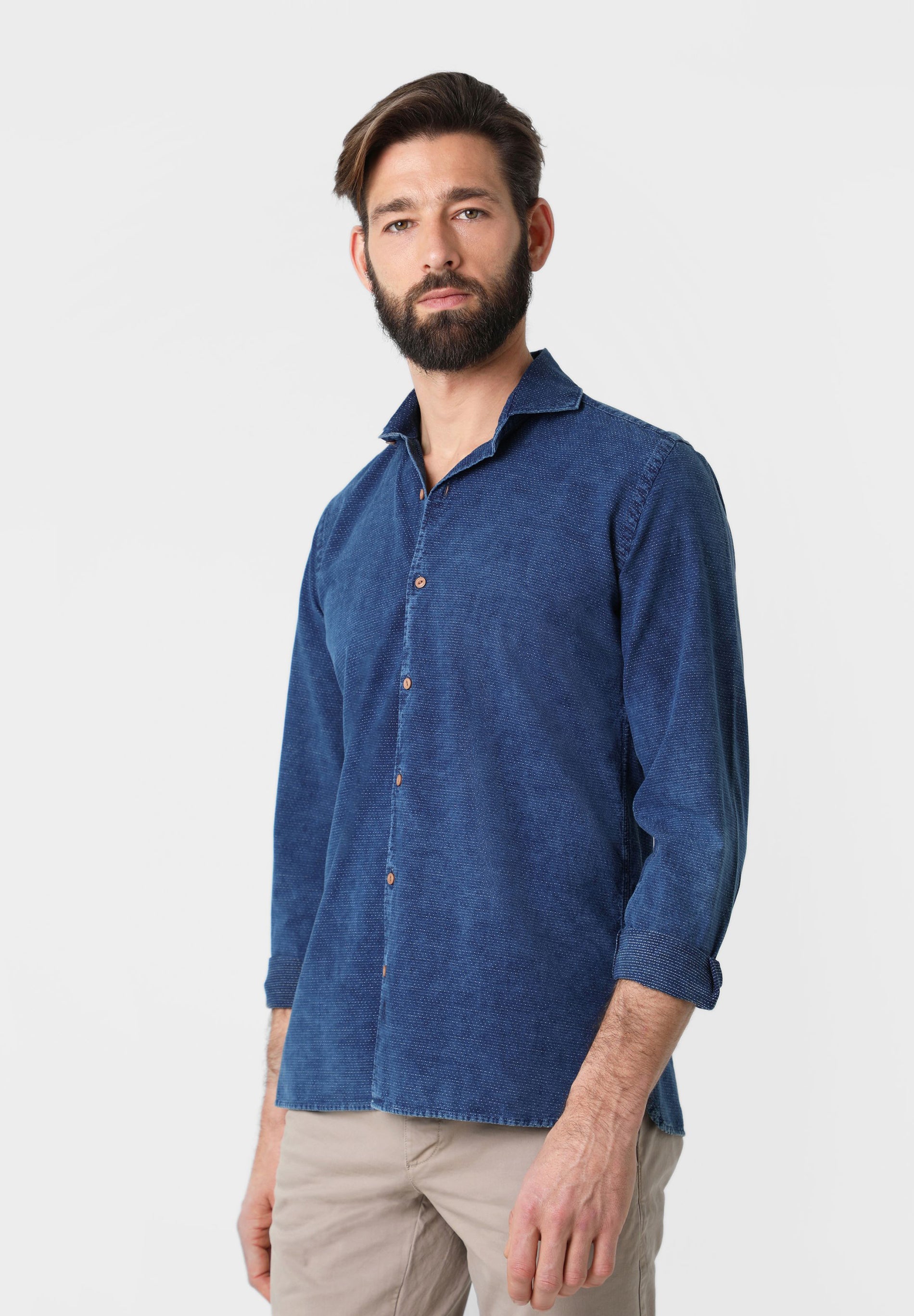 CAMISA DENIN CALAVERA TONO