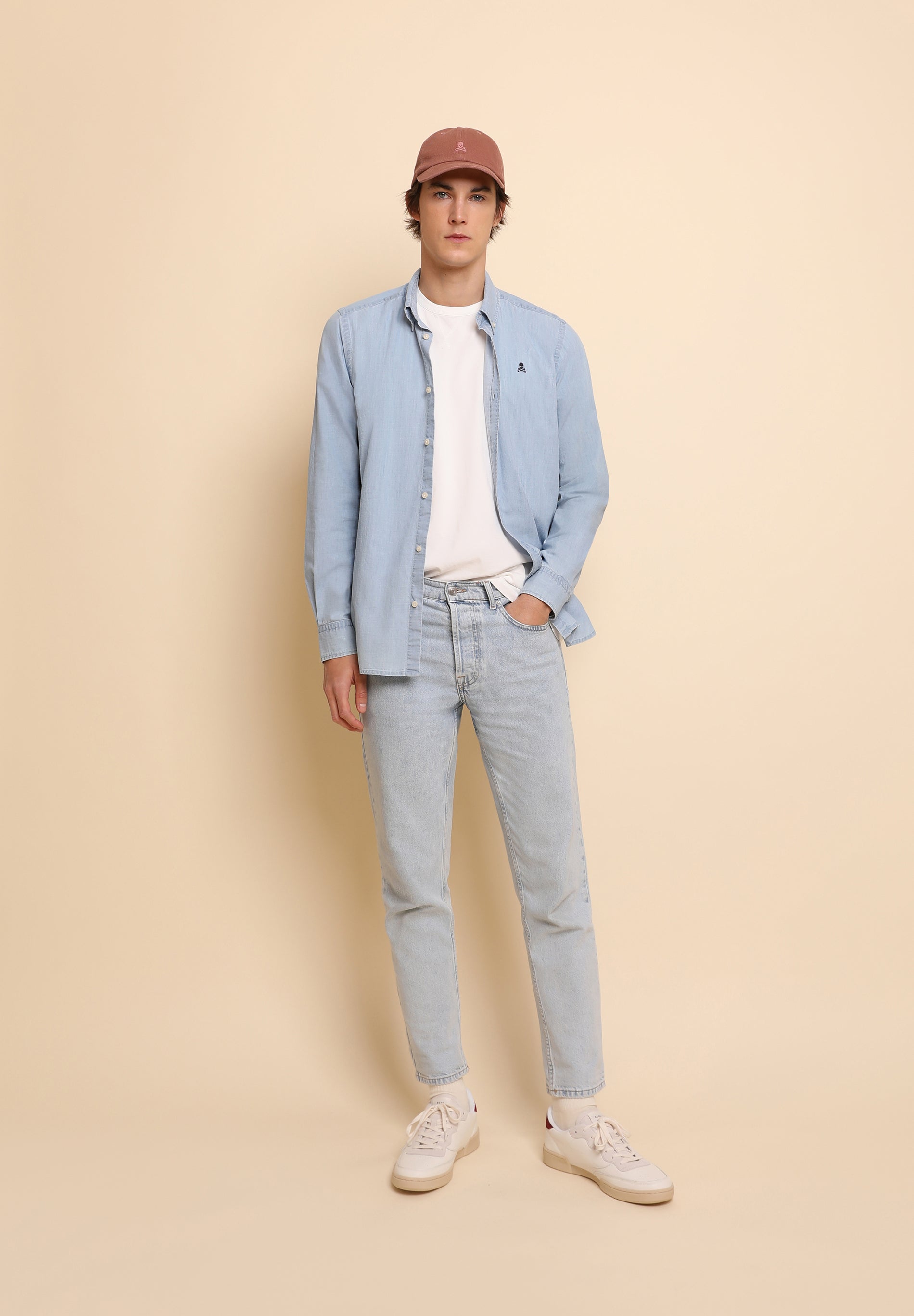 CAMISA DENIM CUELLO BOTONES