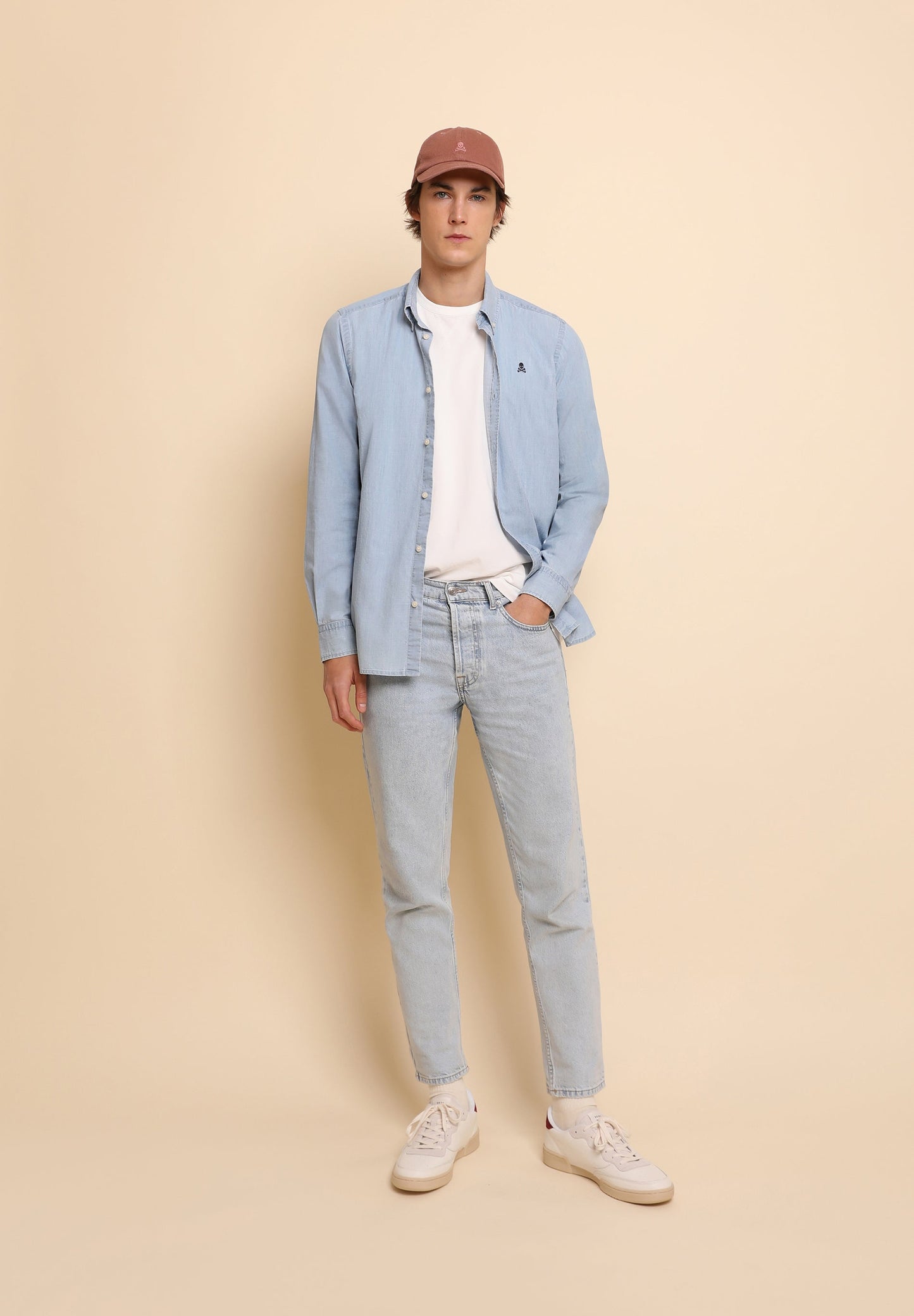 CAMISA DENIM CUELLO BOTONES