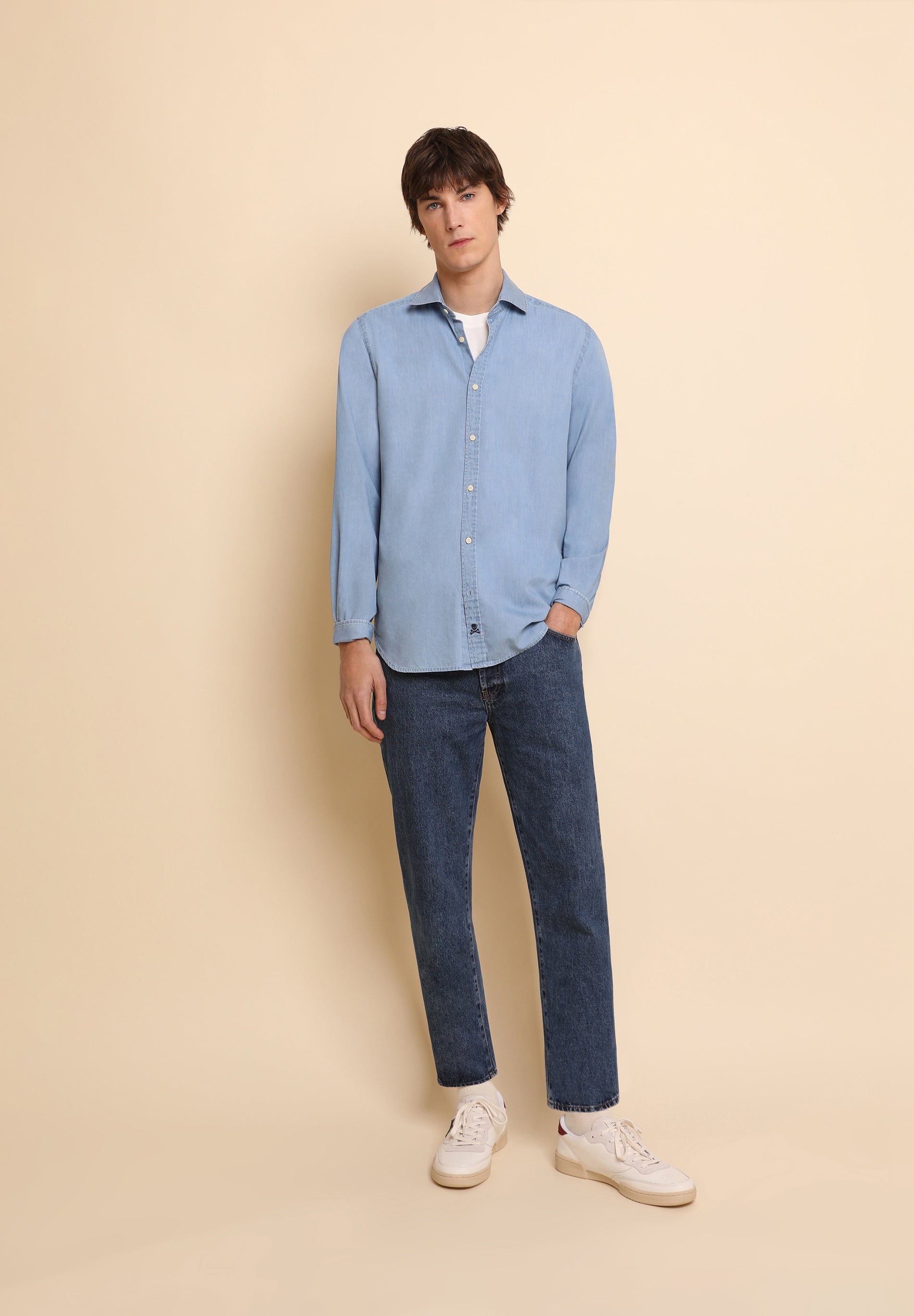 CAMISA DENIM CALAVERA TAPETA