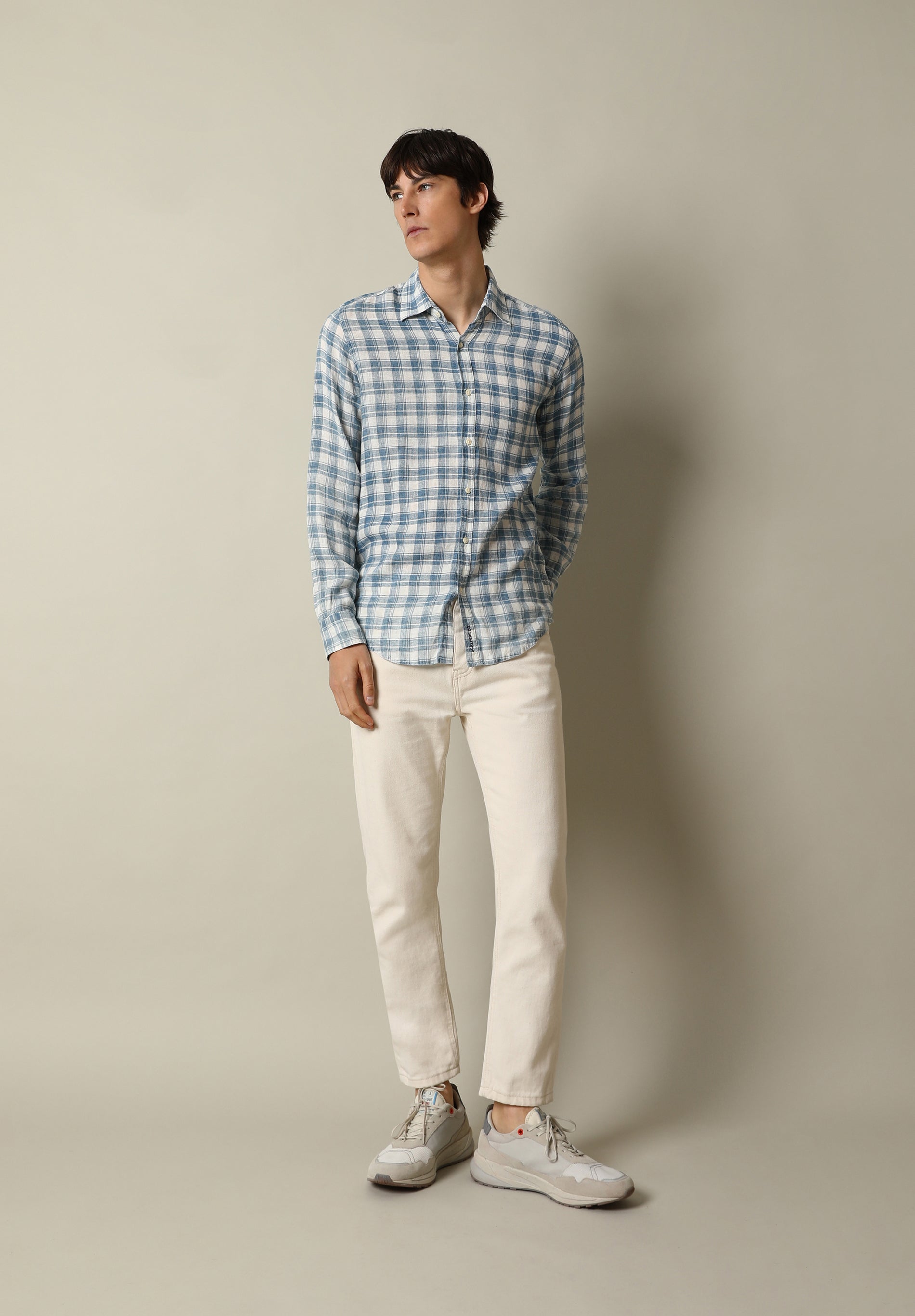 CAMISA CUADROS LINO