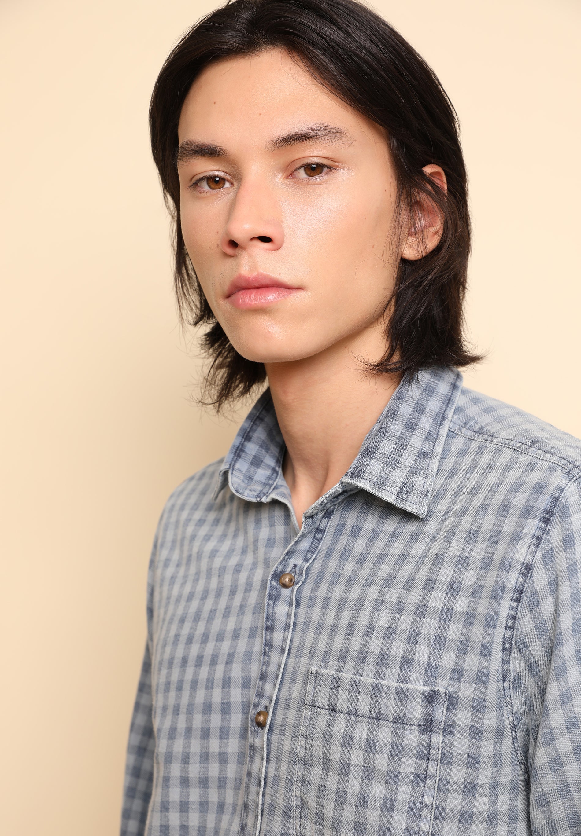 CAMISA DENIM CUADROS