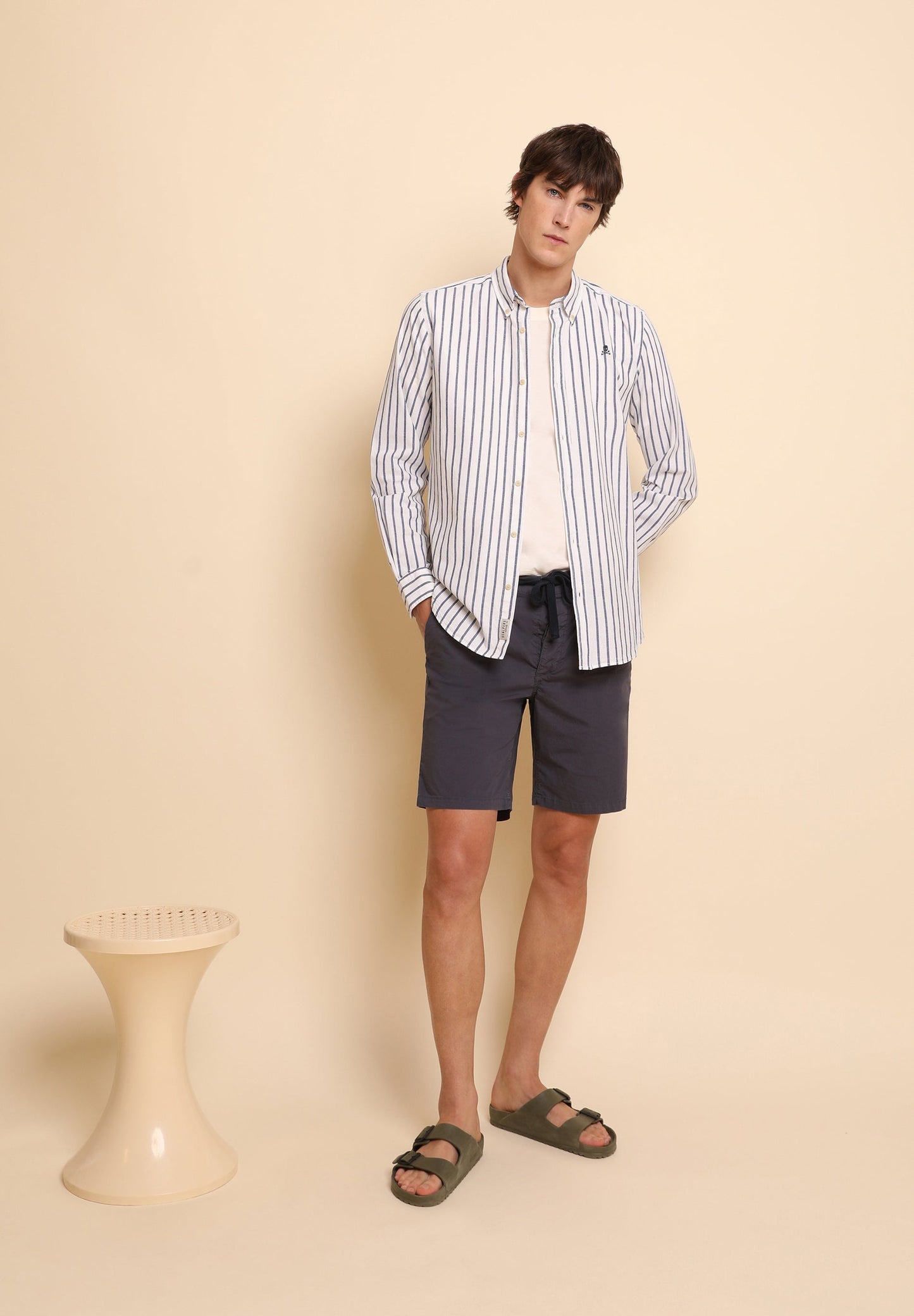 CAMISA RAYAS CUELLO BOTONES
