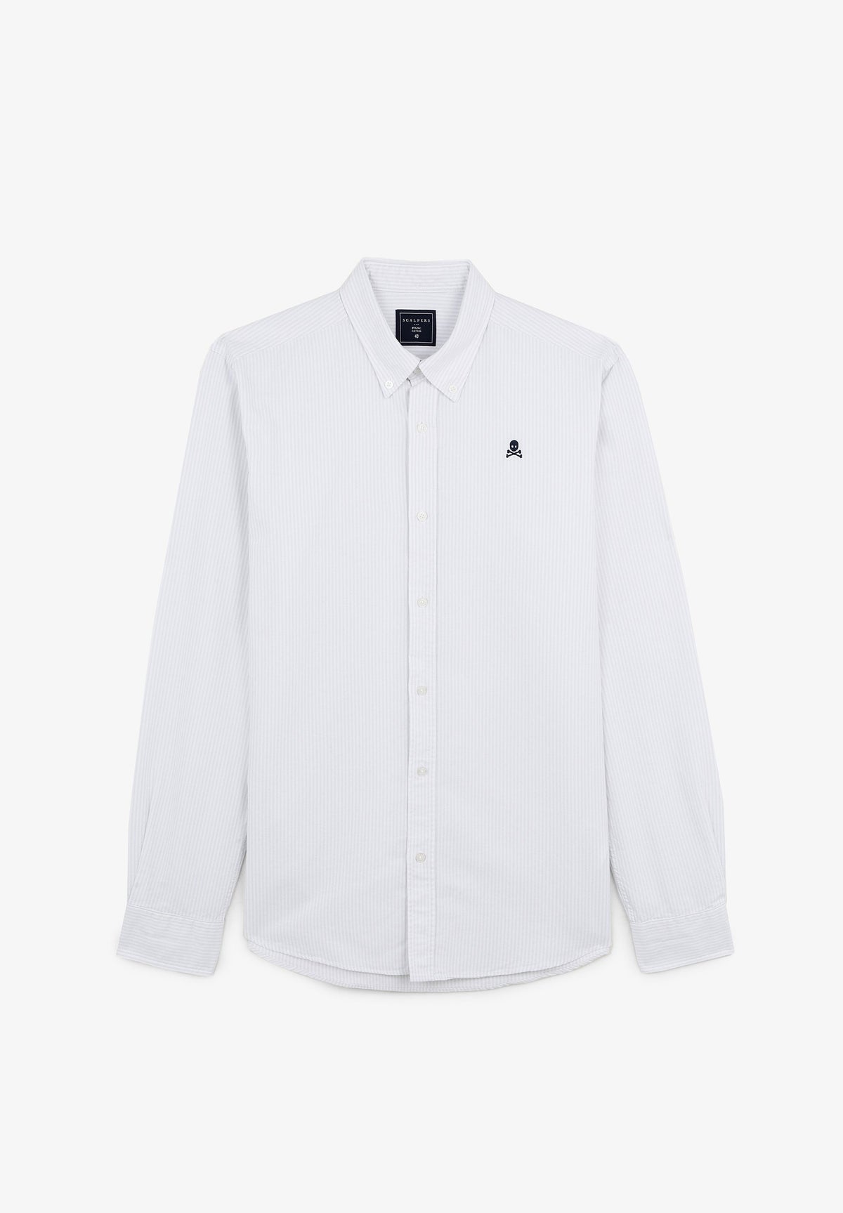 CAMISA OXFORD RAYAS CUELLO BOTONES