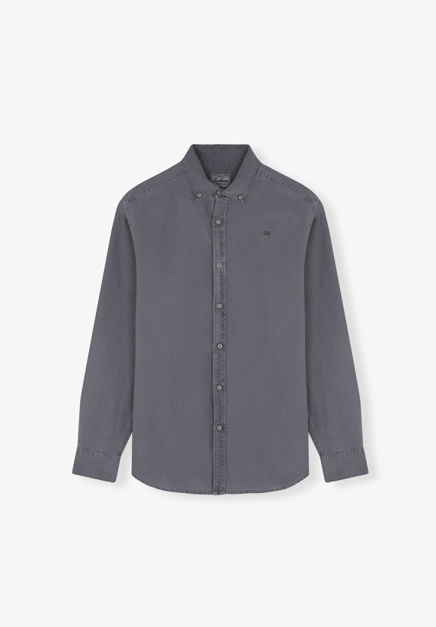 CAMISA LINO CUELLO BOTONES