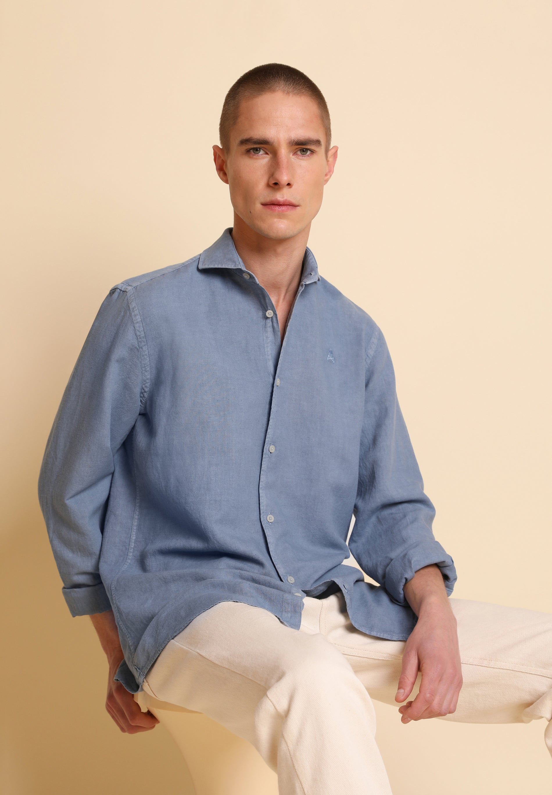 CAMISA LINO CALAVERA