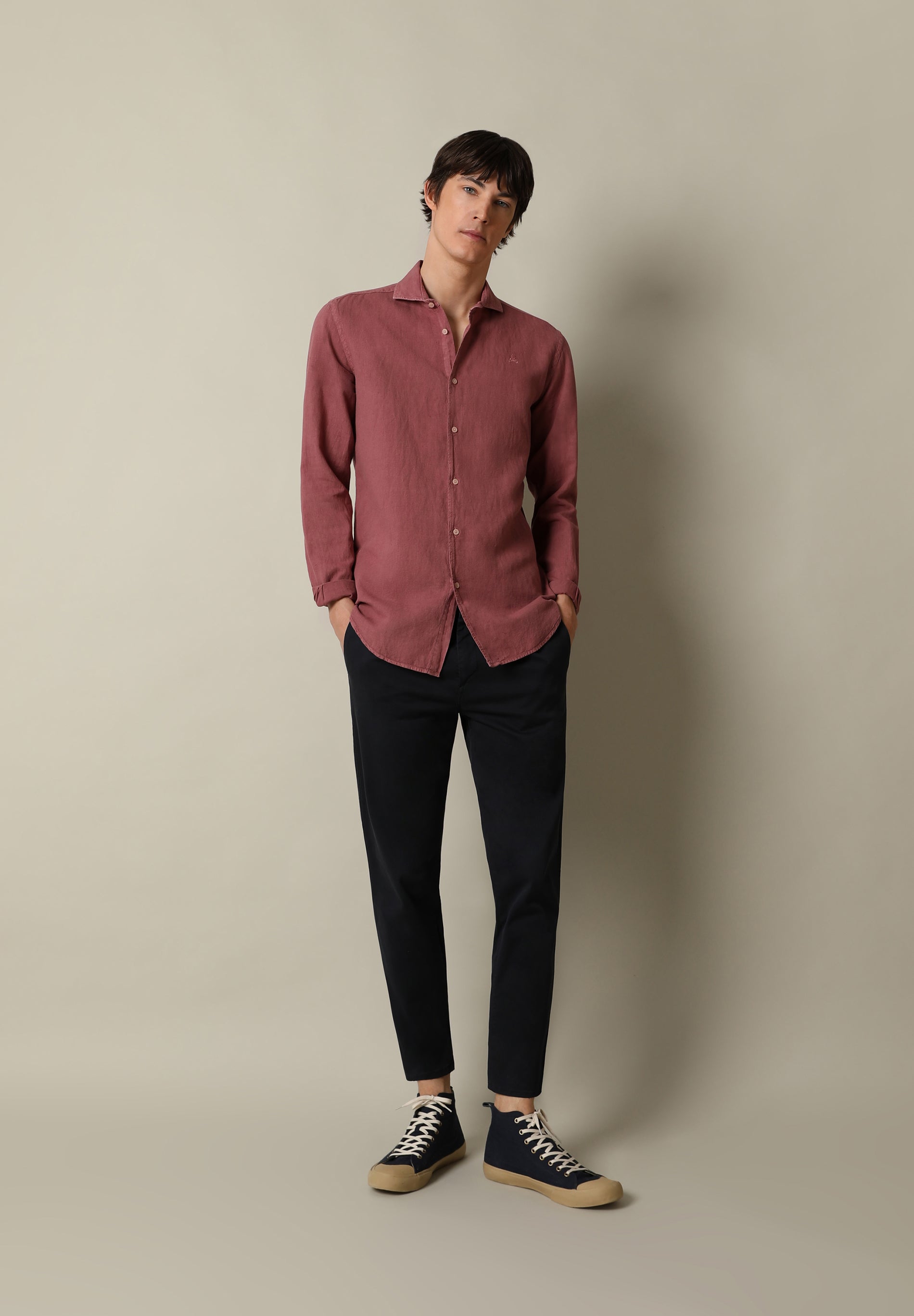 CAMISA LINO CALAVERA