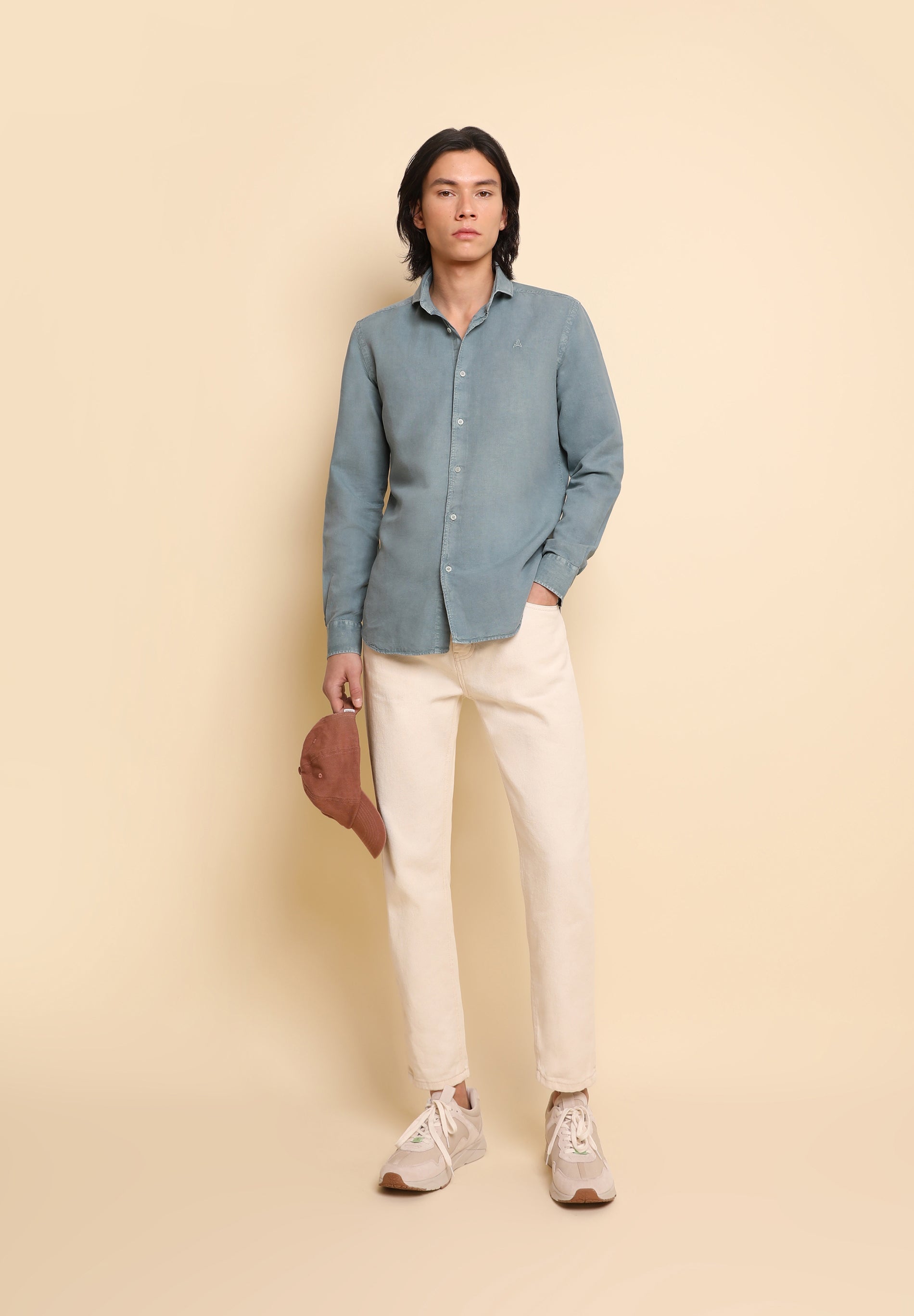 CAMISA LINO CALAVERA