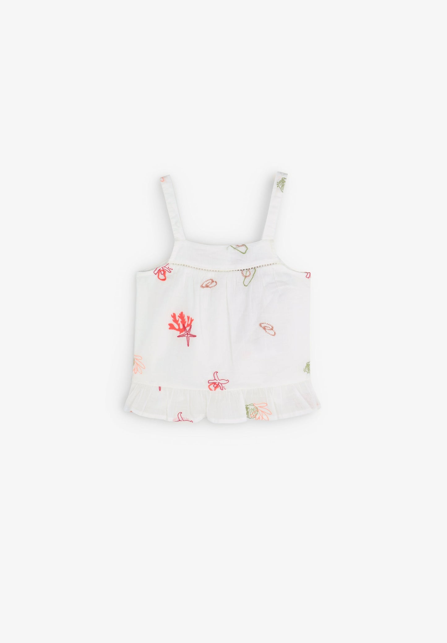 TOP BORDADOS ESPALDA VOLANTES