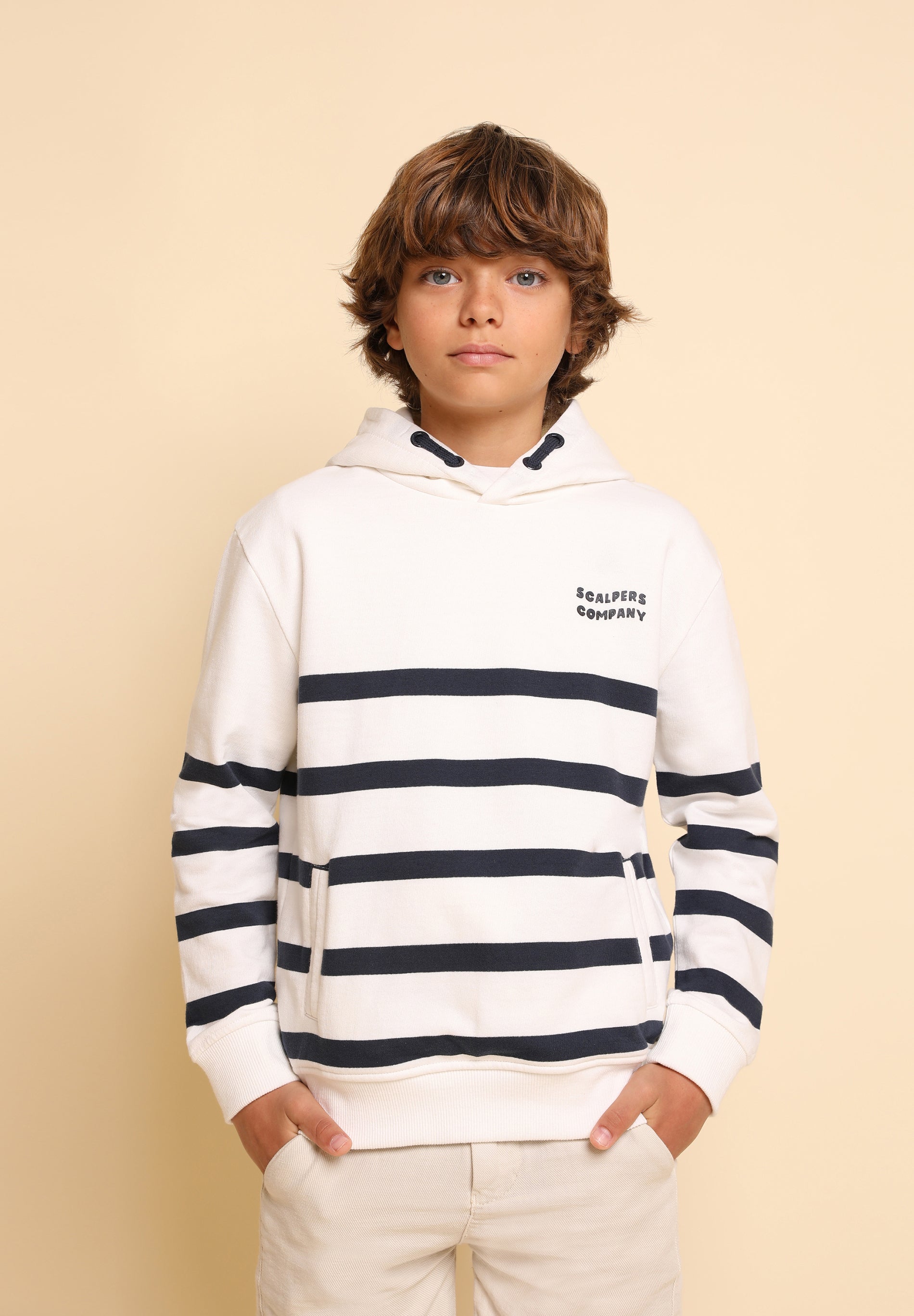 SUDADERA CAPUCHA RAYAS