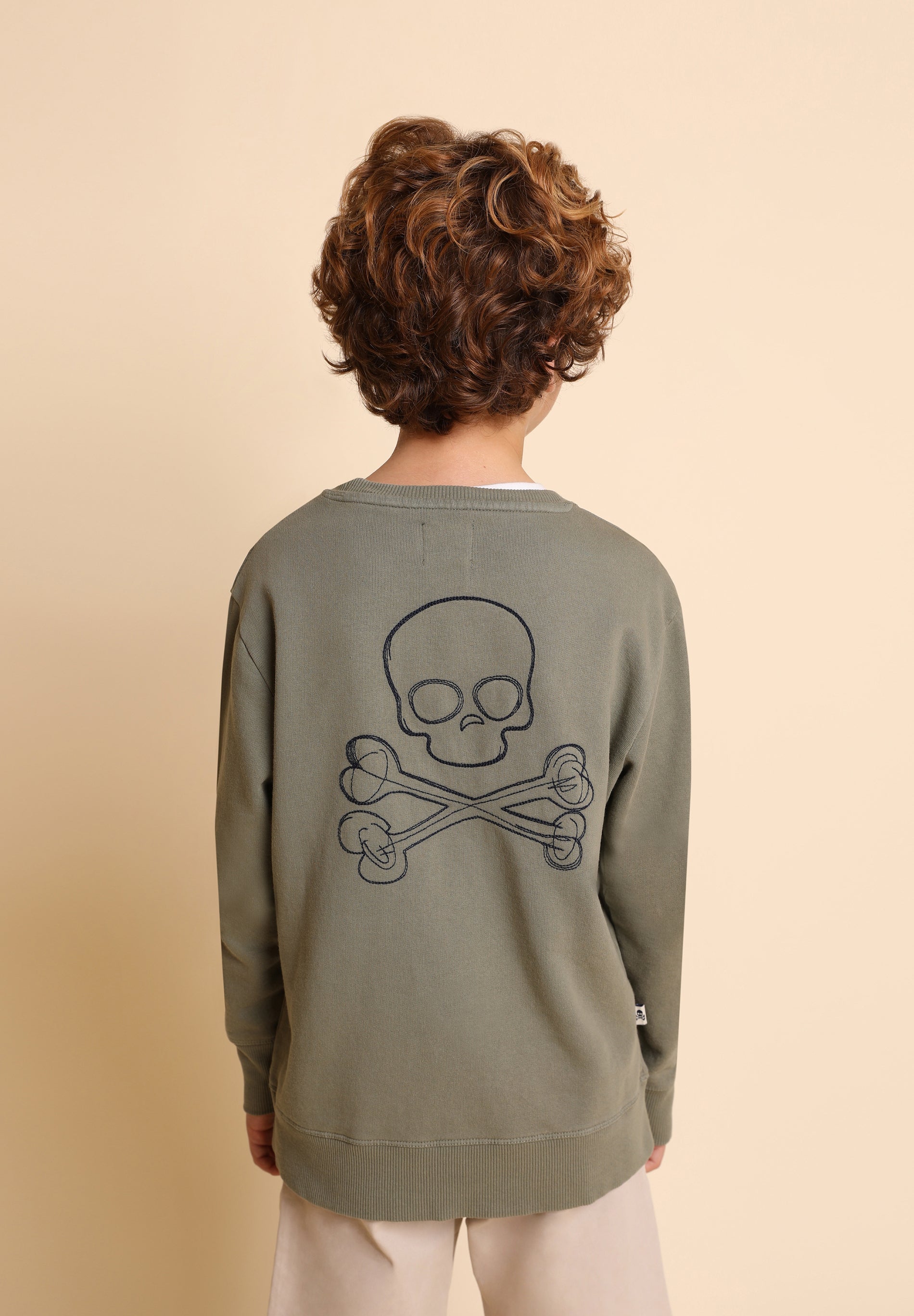 EMBROIDERY SKULL SWEATER KIDS