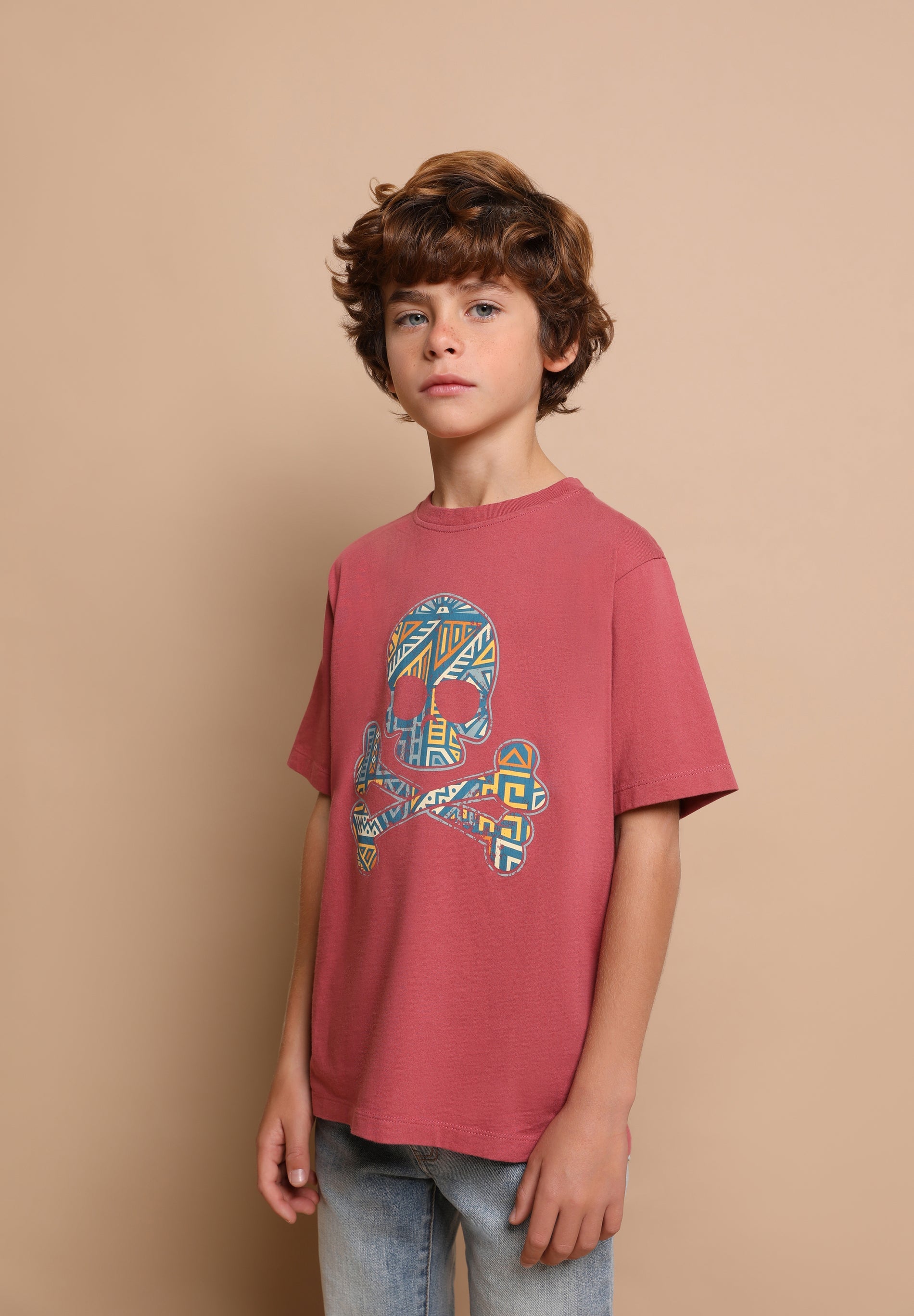 CAMISETA CALAVERA ÉTNICA