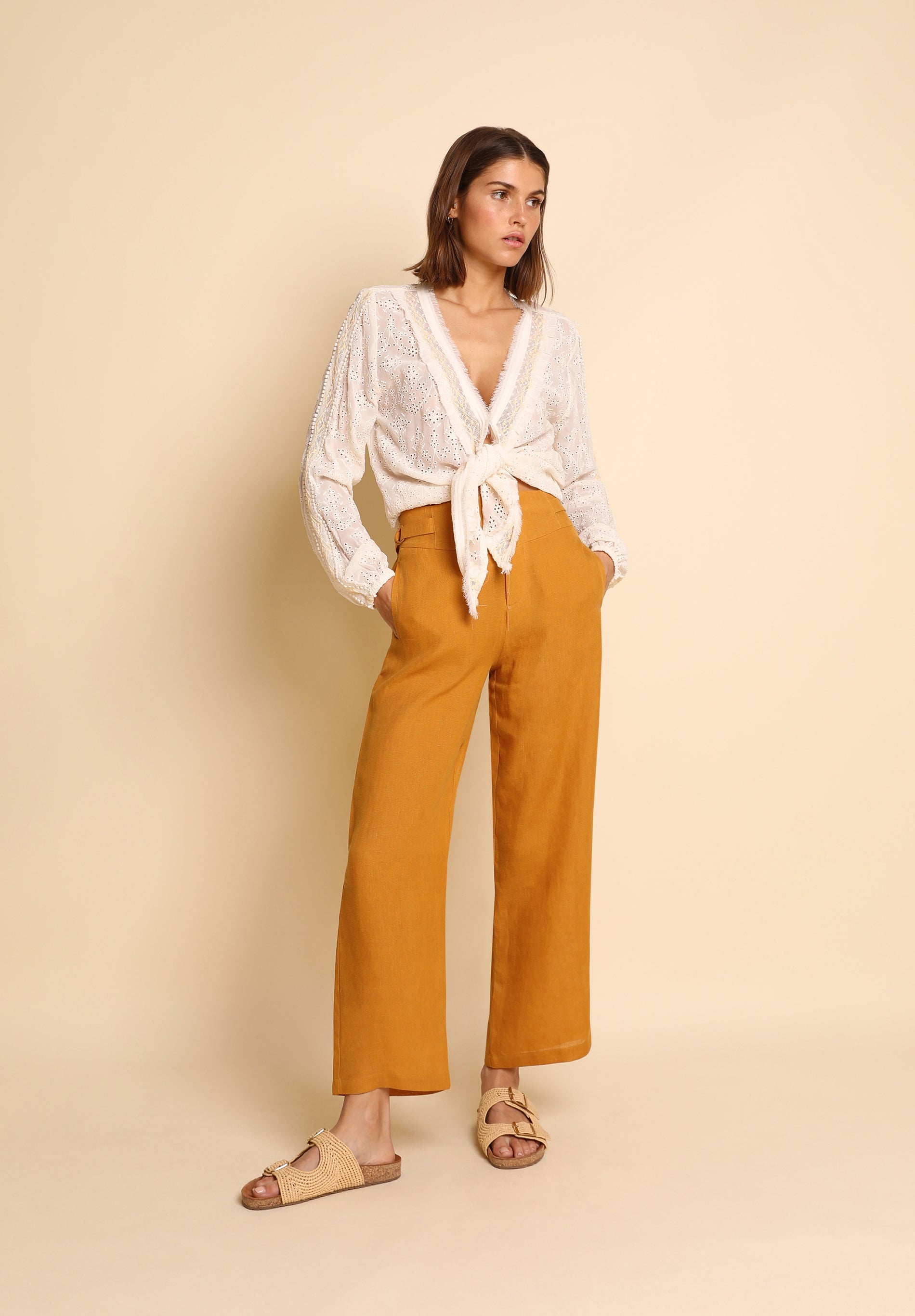 PANTALÓN CULOTTE LINO