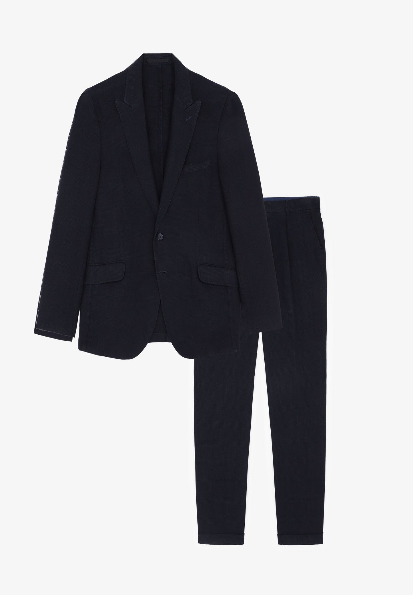 TRAJE CUADROS AZUL MARINO