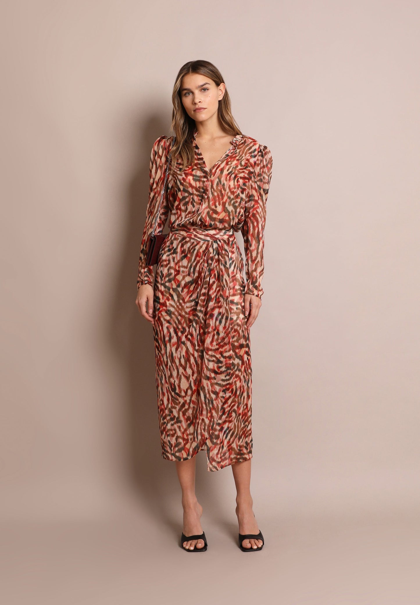 BLUSA MANGA ABULLONADA MULTICOLOR