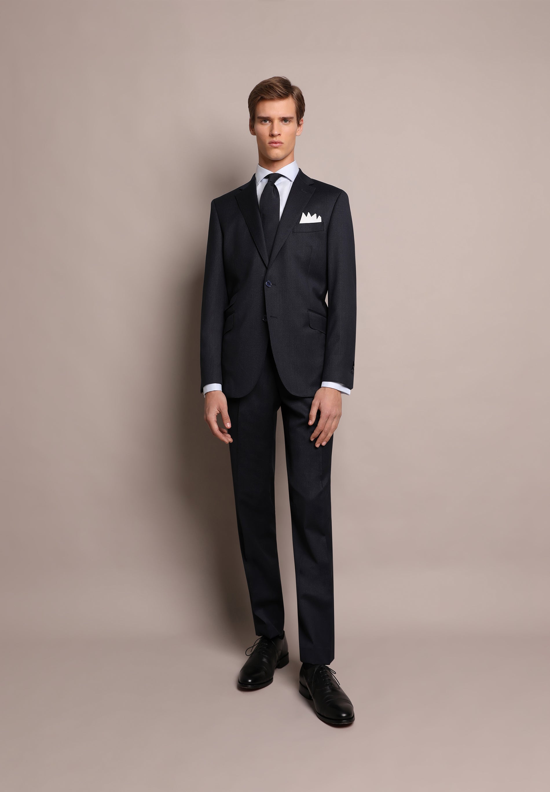 TRAJE LANA AZUL MARINO PATA DE GALLO