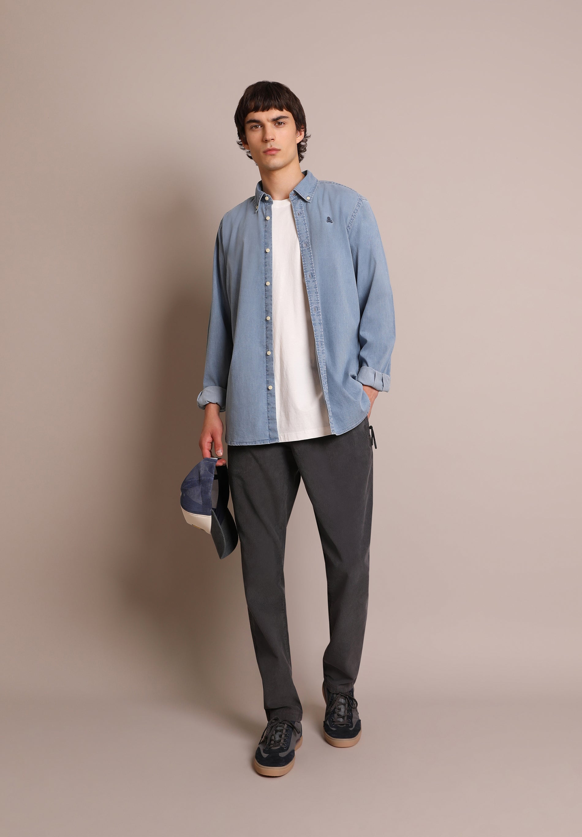 CAMISA DENIM CUELLO BOTONES