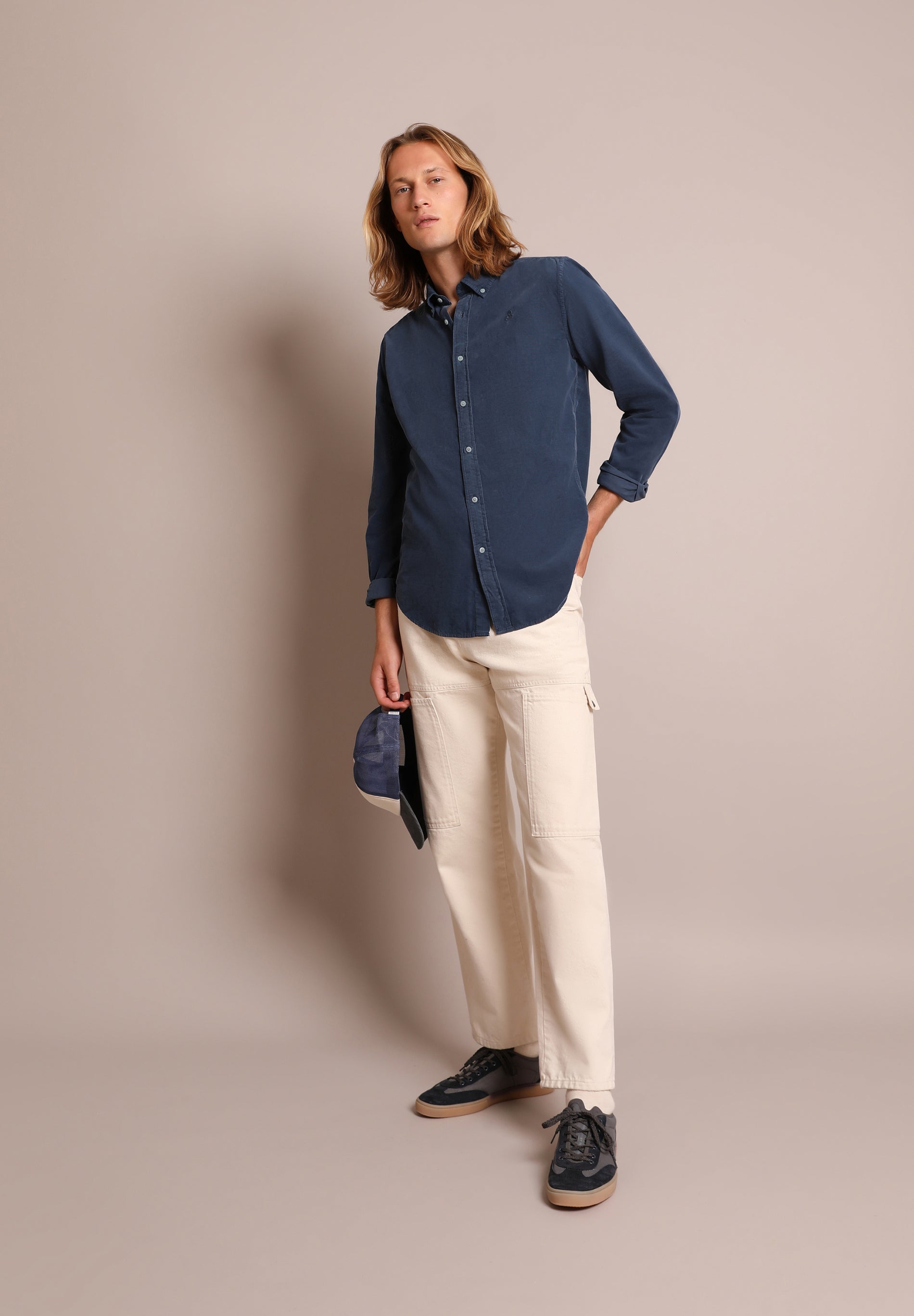 CAMISA PANA CUELLO CON BOTONES