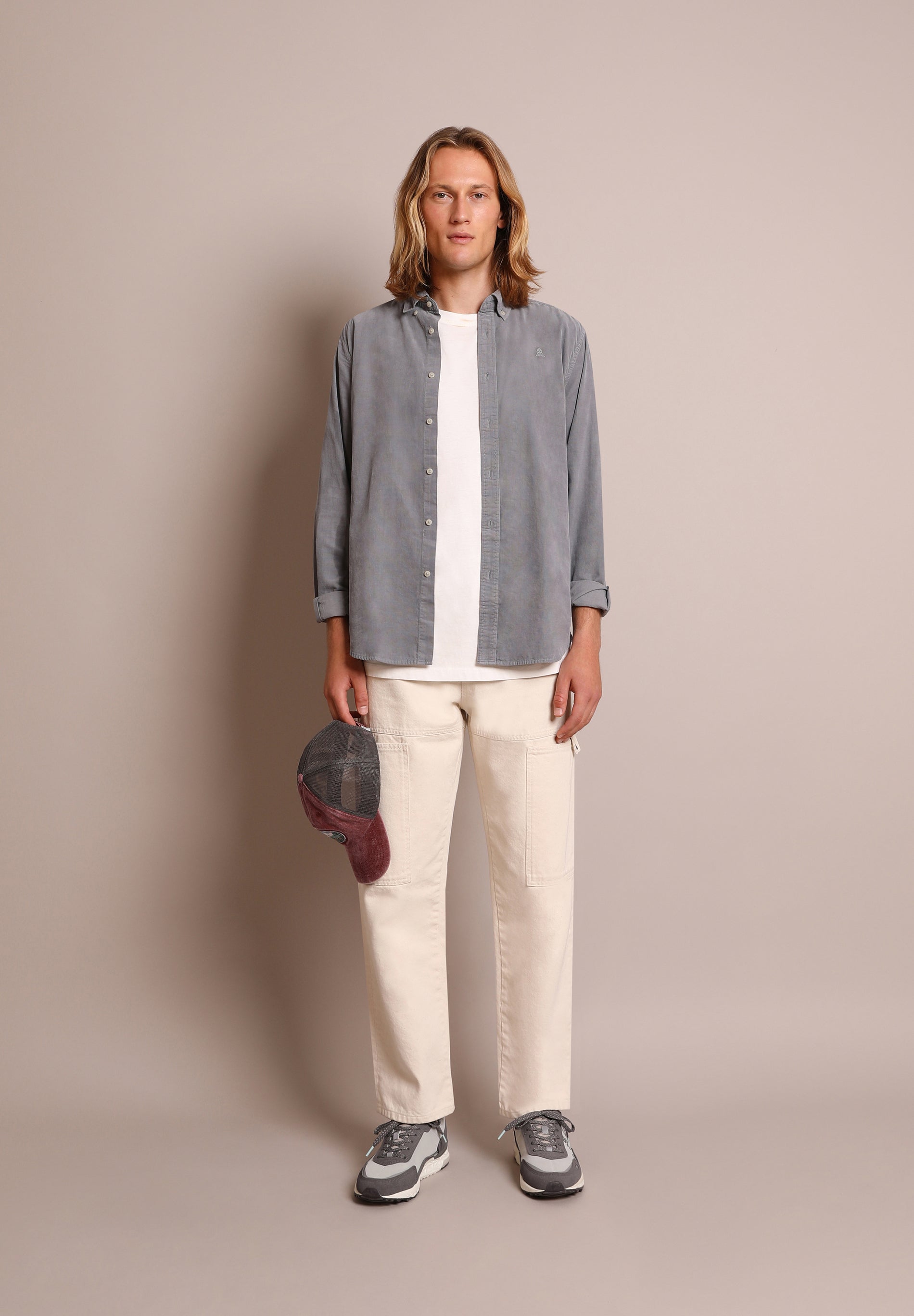 CAMISA PANA CUELLO CON BOTONES