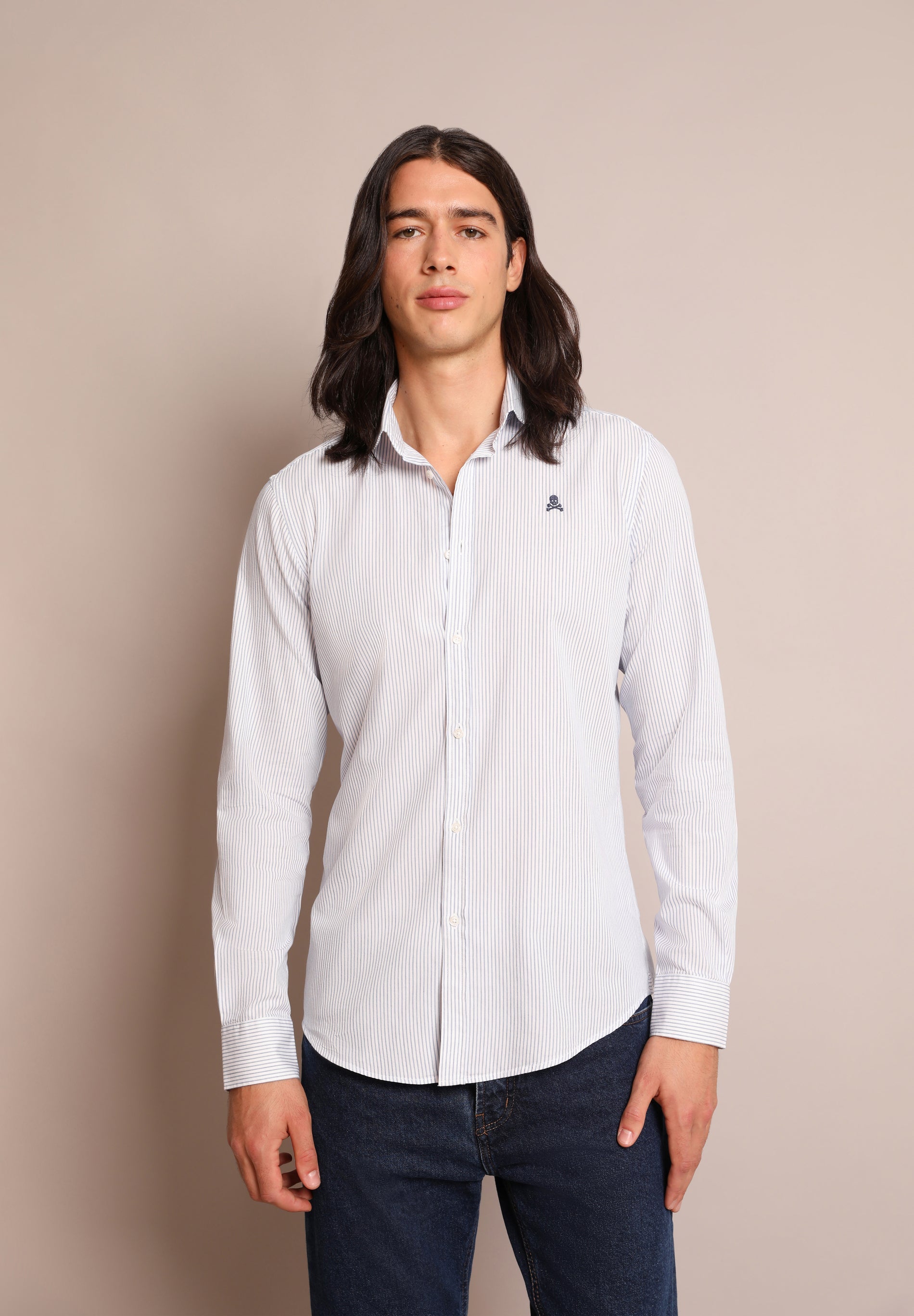 CAMISA VESTIR SLIM FIT CALAVERA