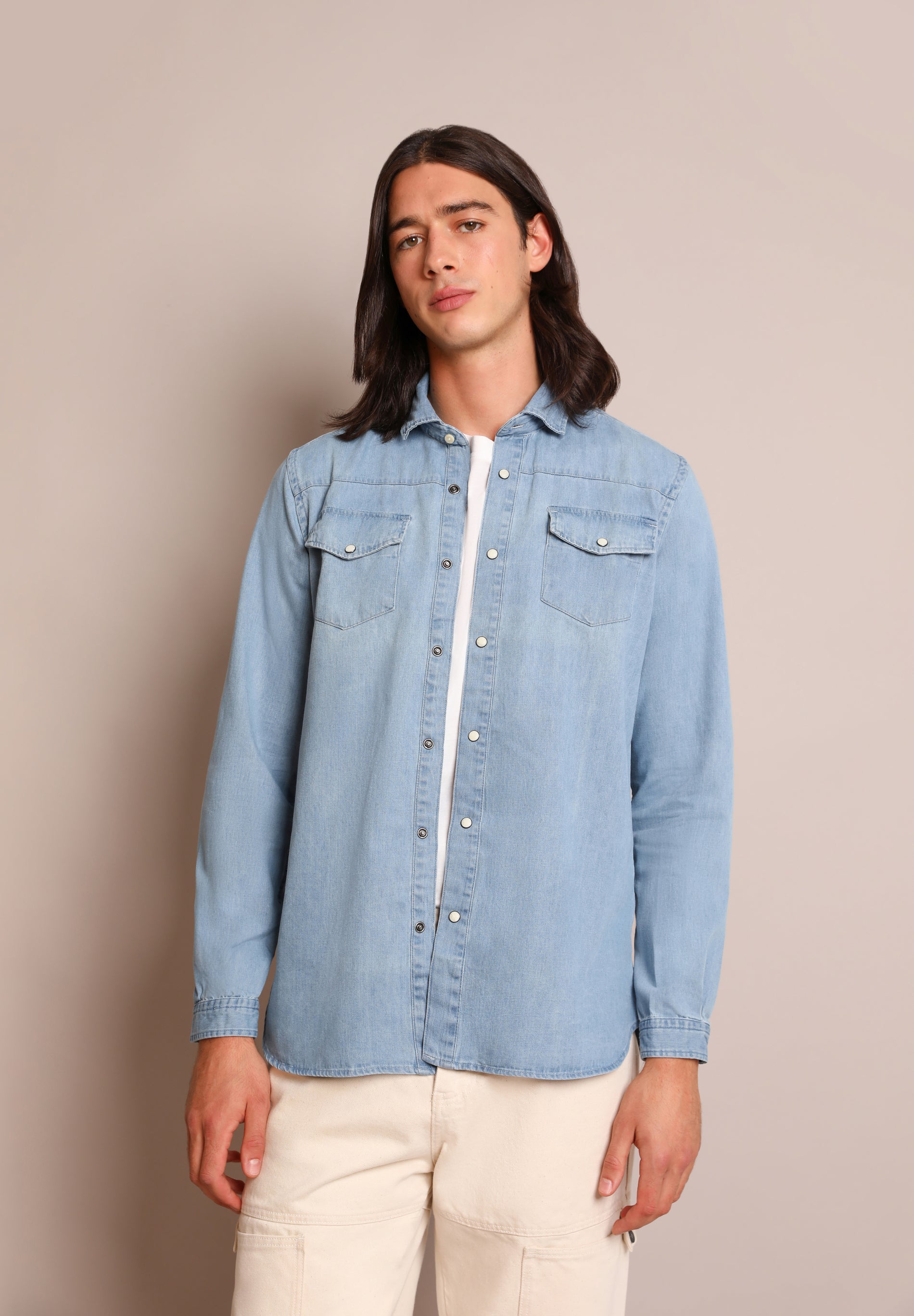 CAMISA DENIM BOLSILLOS