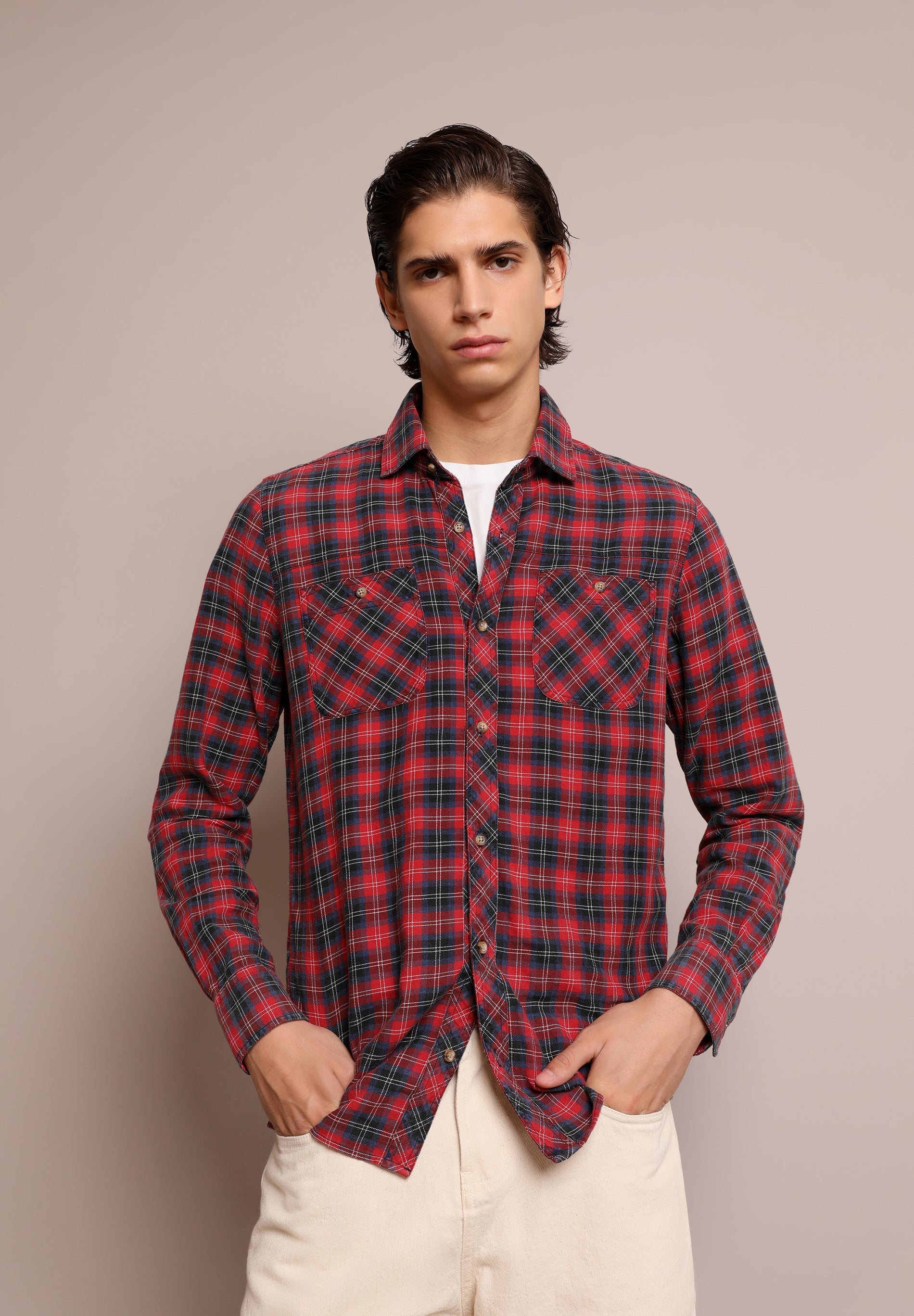 CAMISA CUADROS BOLSILLOS