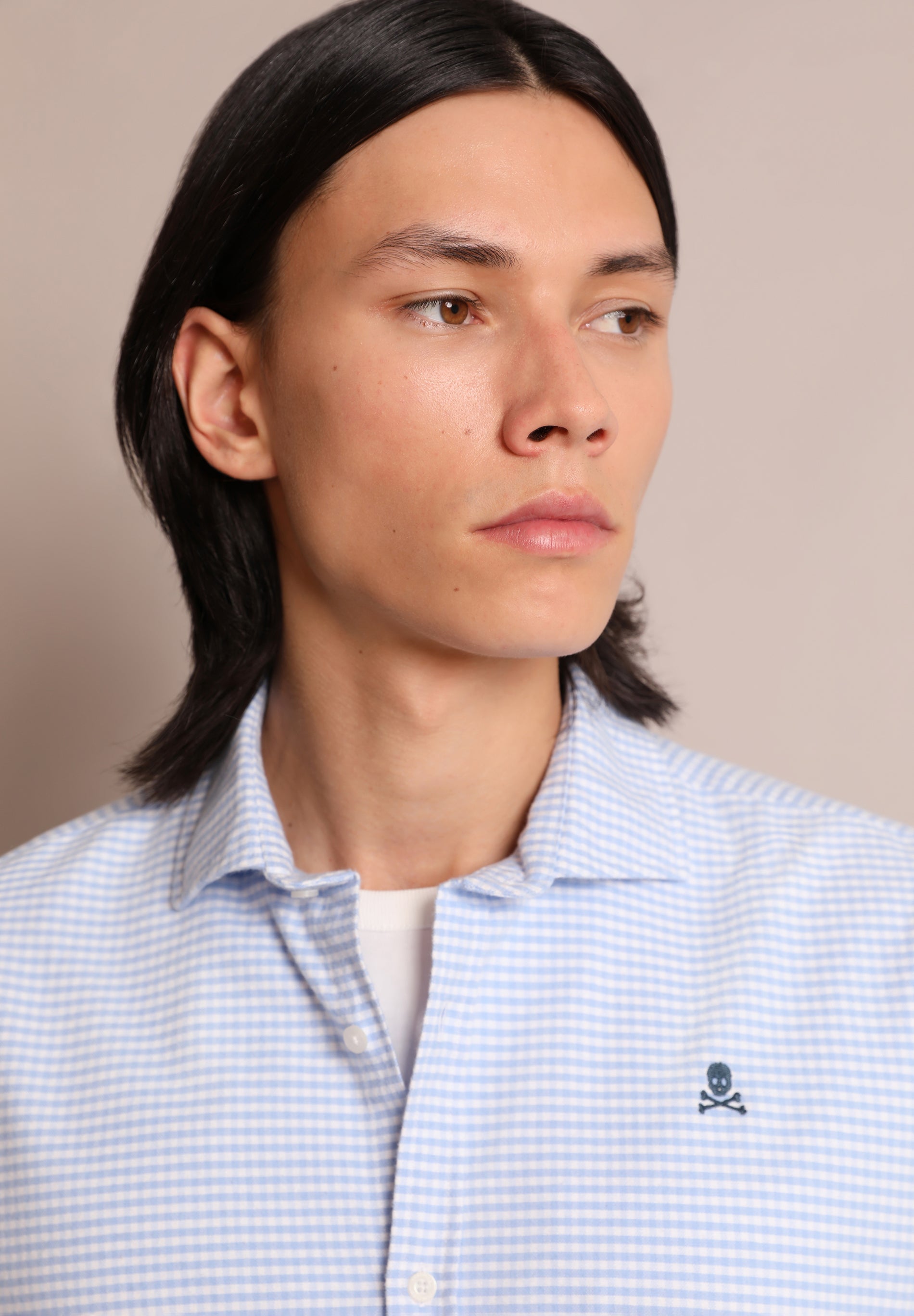 CAMISA OXFORD CALAVERA CONTRASTE