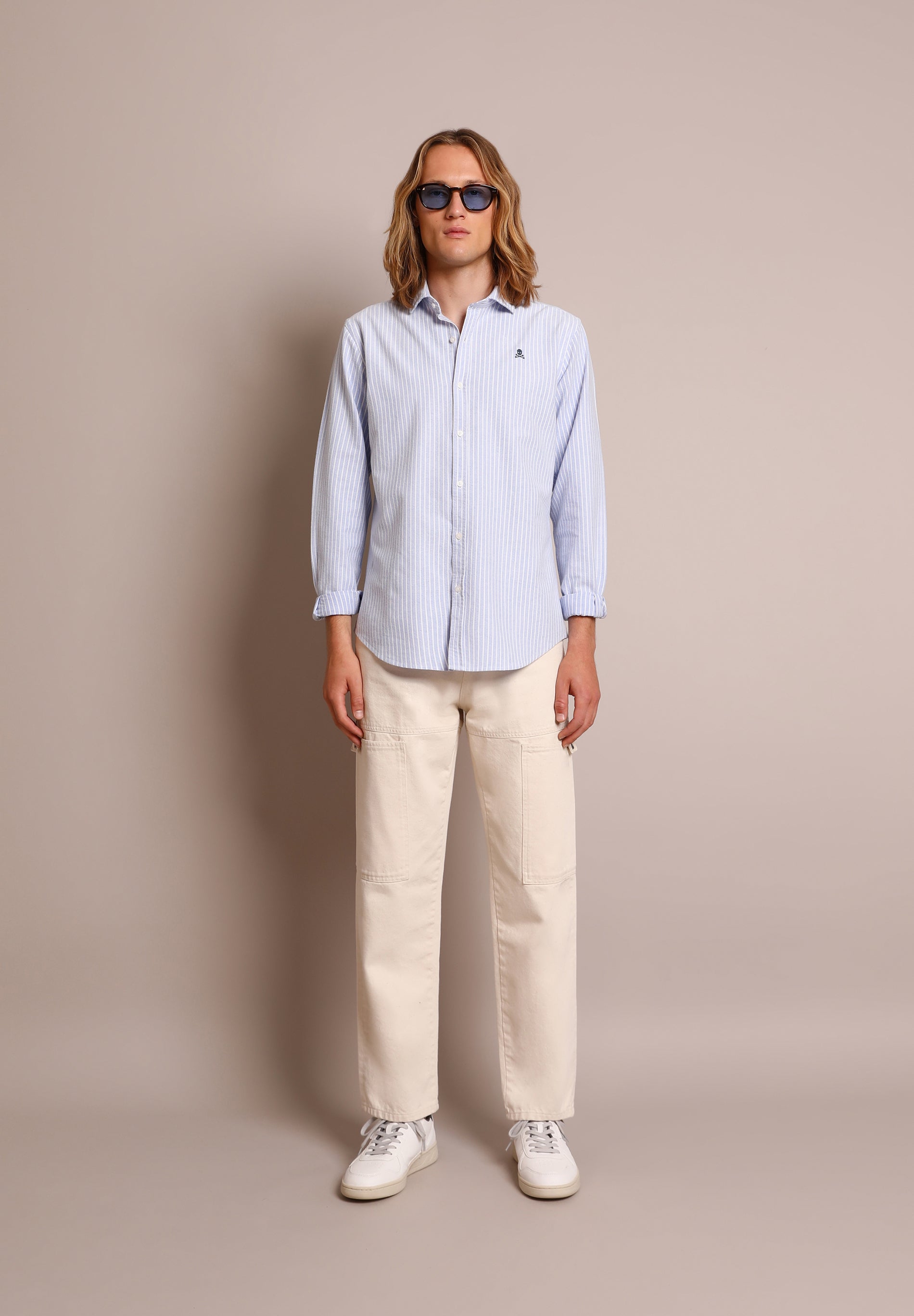 CAMISA OXFORD CALAVERA CONTRASTE