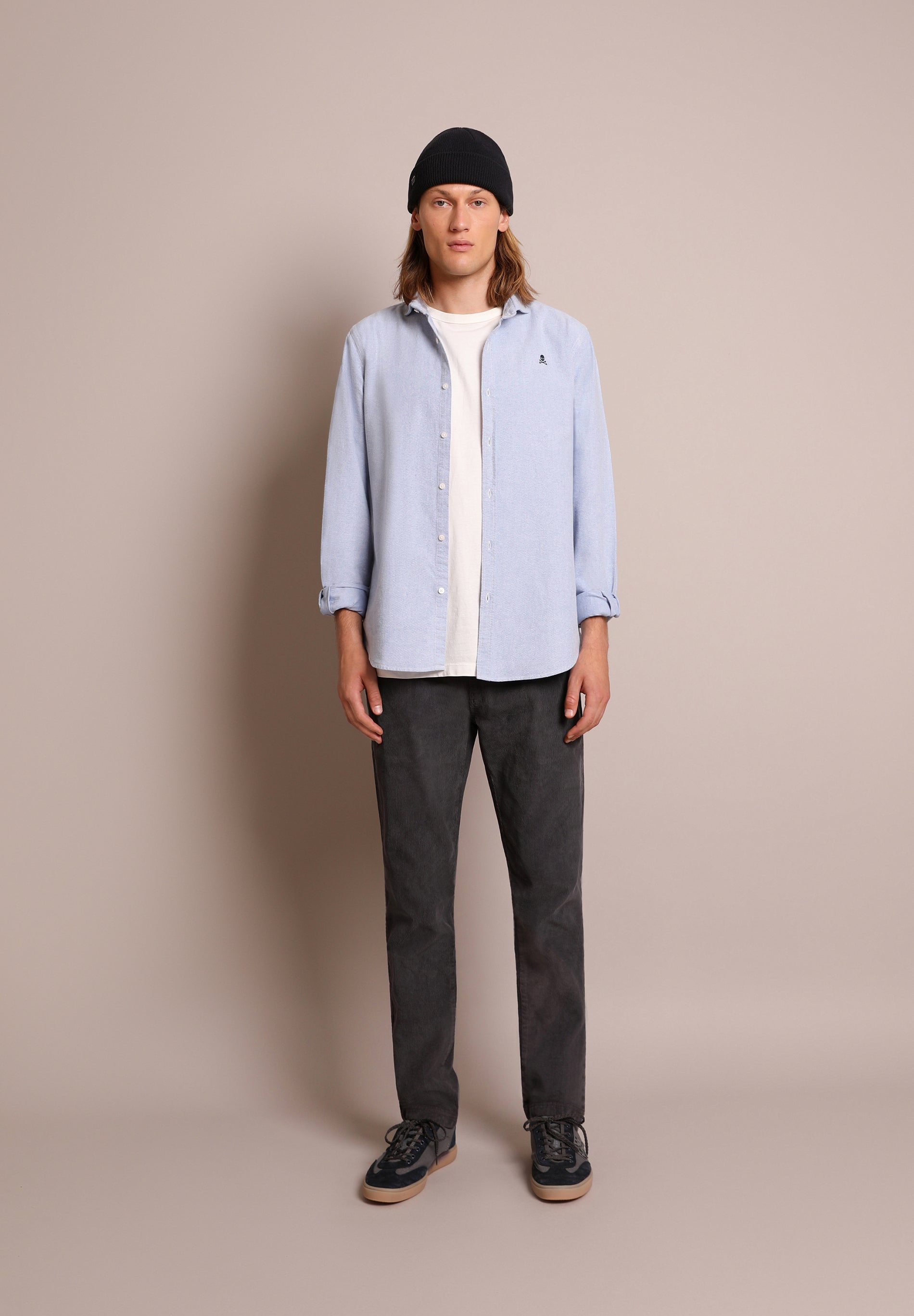CAMISA OXFORD CALAVERA CONTRASTE