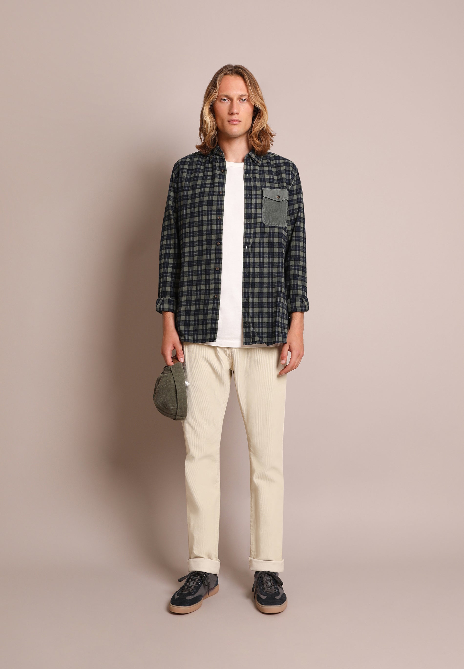 CAMISA CUADROS BOLSILLO PARCHE