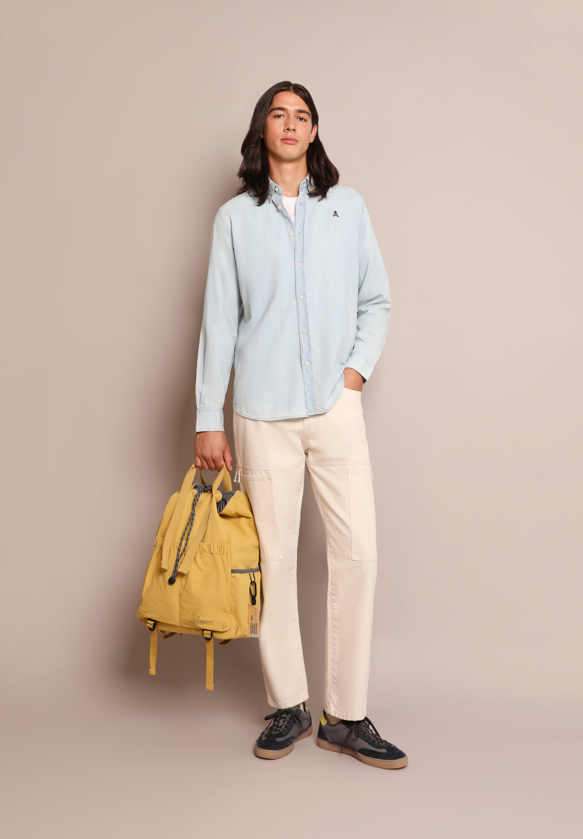 CAMISA DENIM CUELLO BOTONES