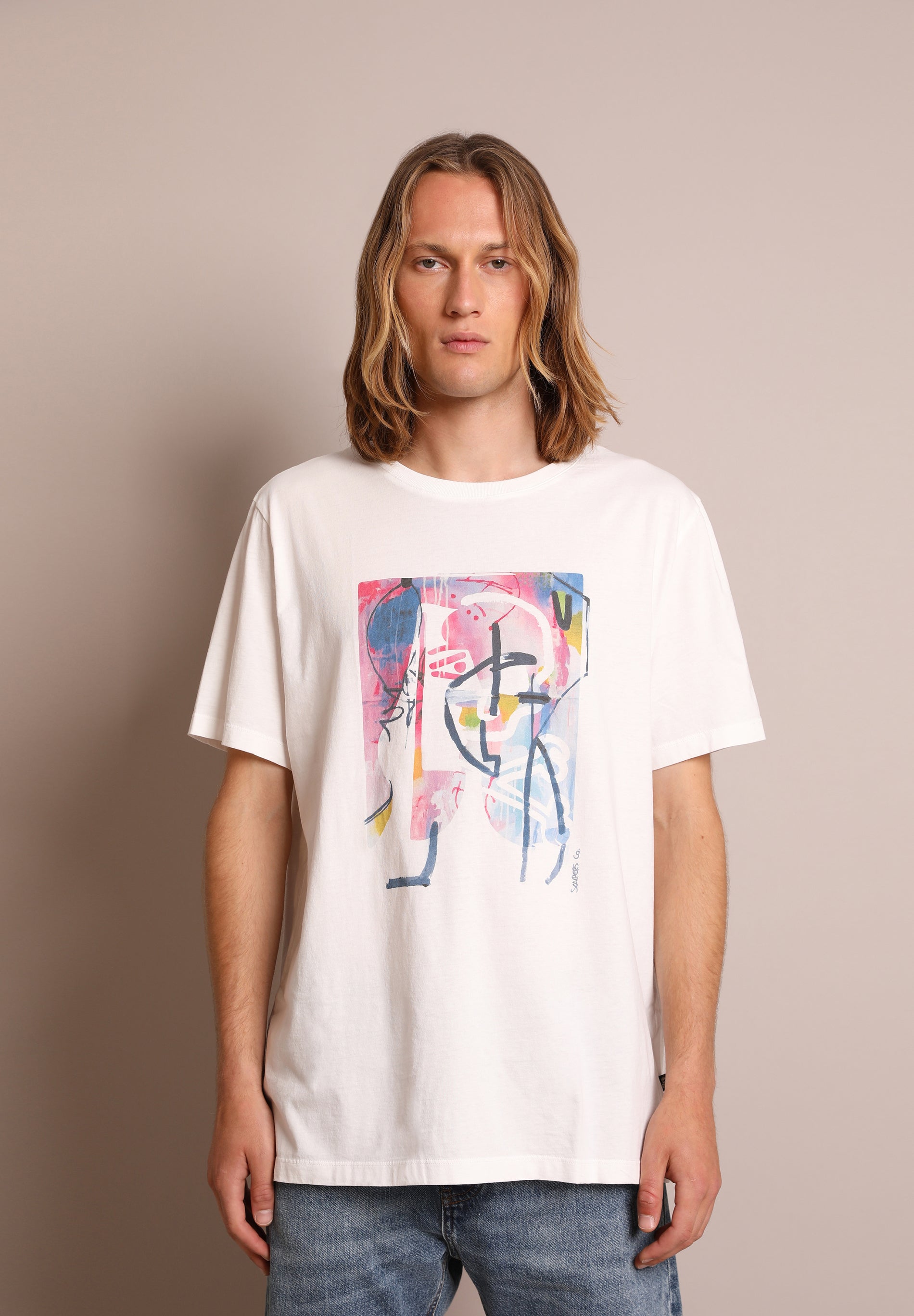 CAMISETA PRINT FRONTAL ABSTRACTO