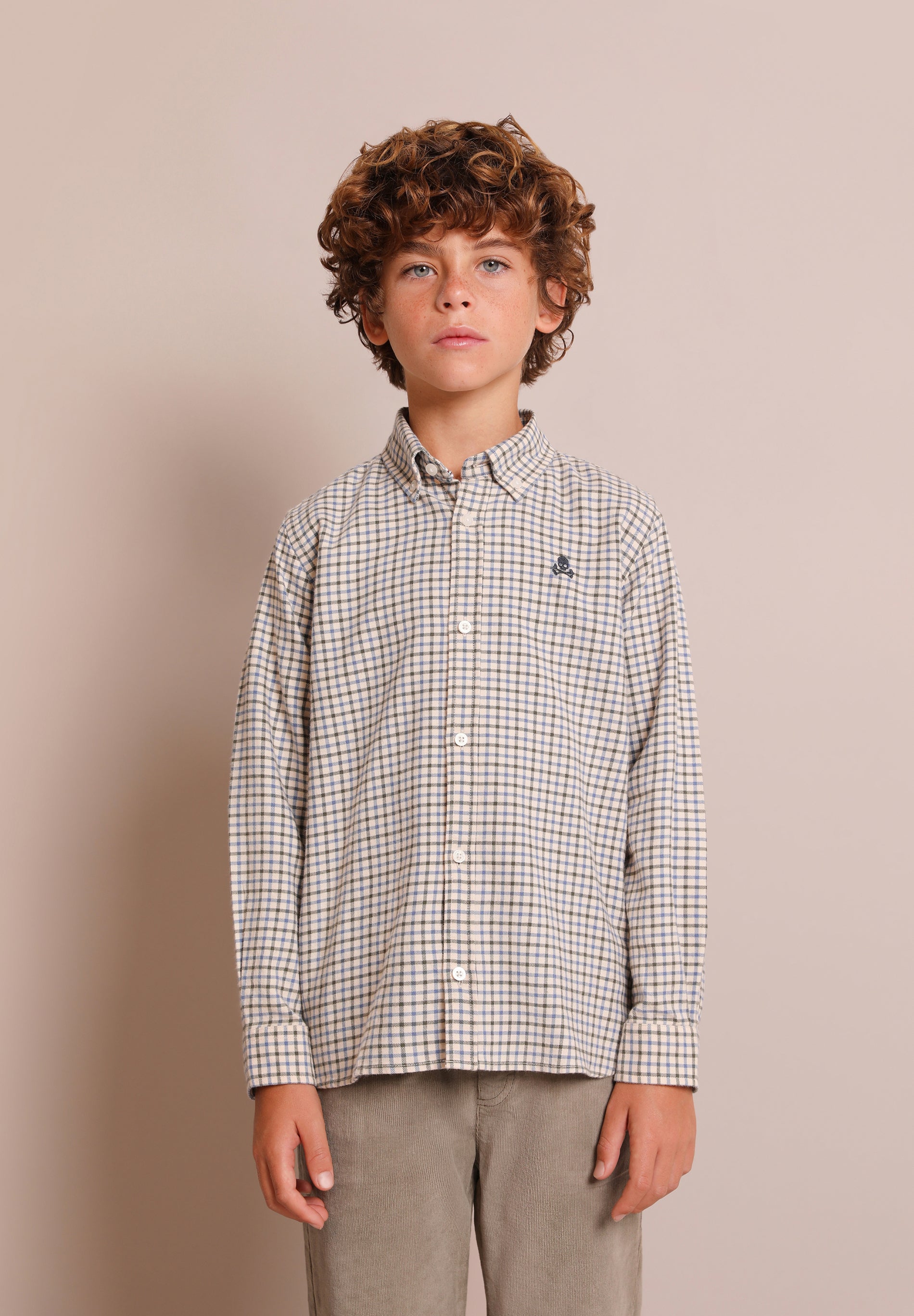 CAMISA CUADROS CUELLO BOTONES