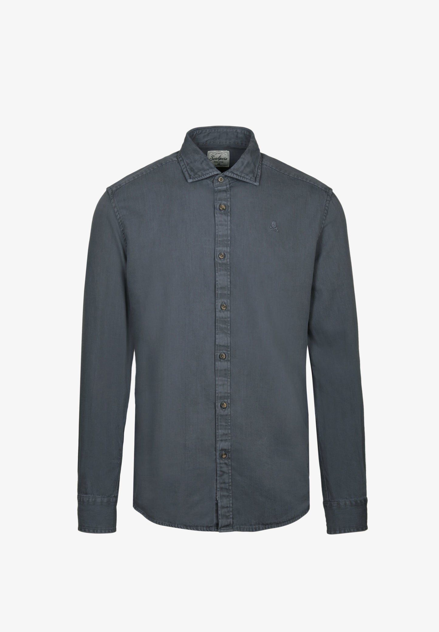 CAMISA DENIM OSCURA CALAVERA