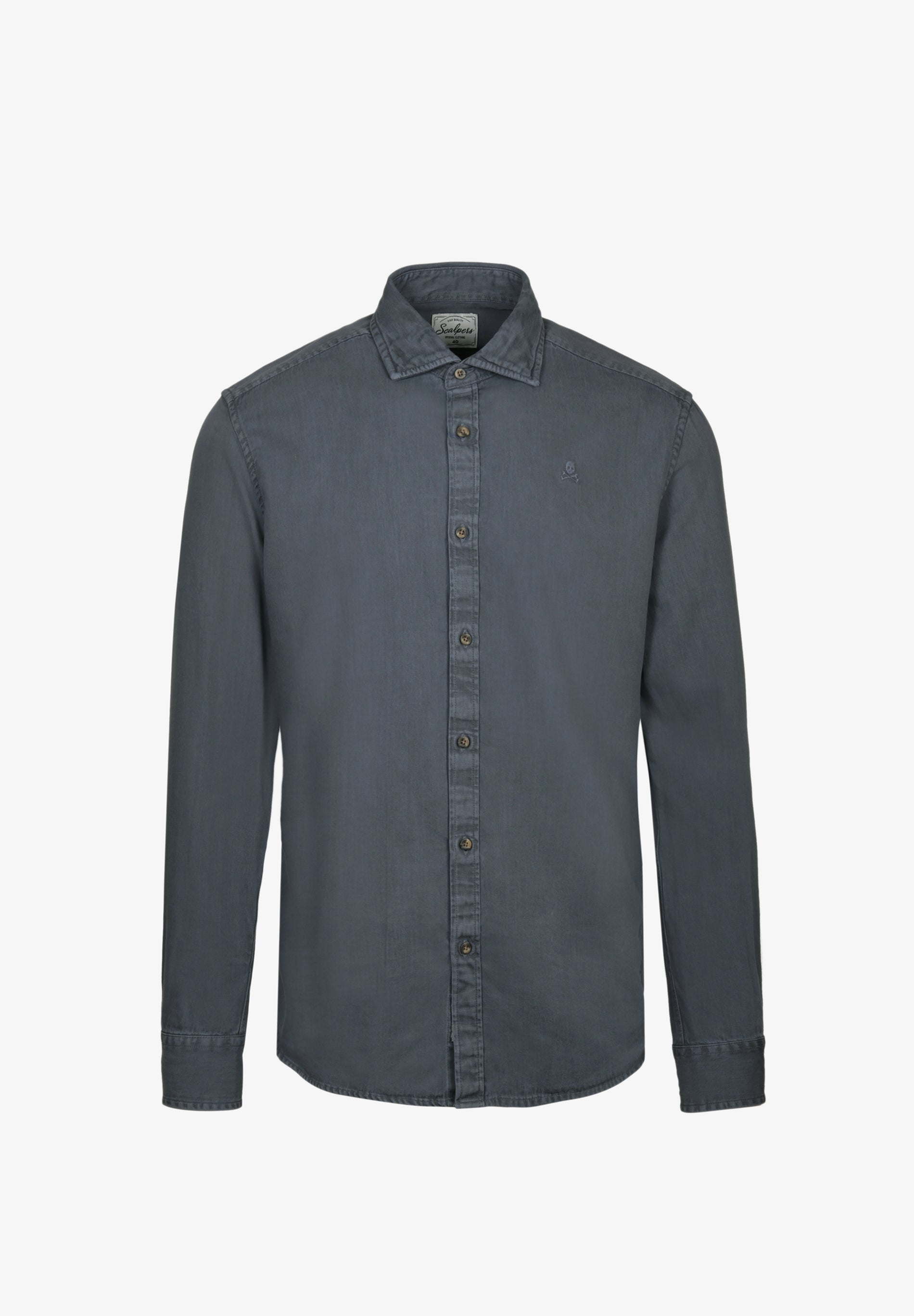CAMISA DENIM OSCURA CALAVERA