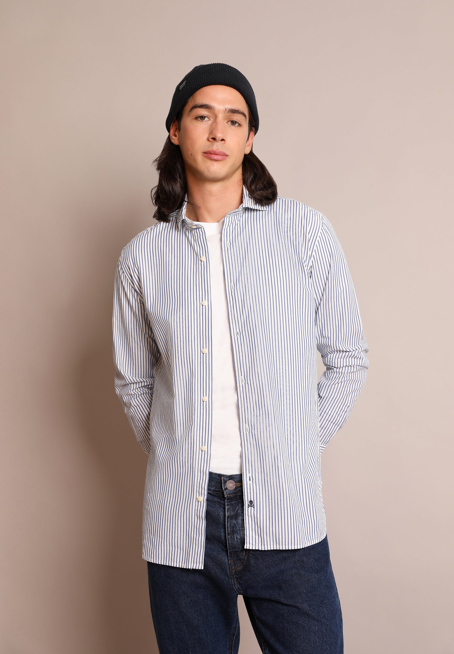 CAMISA RAYAS CALAVERA TAPETA