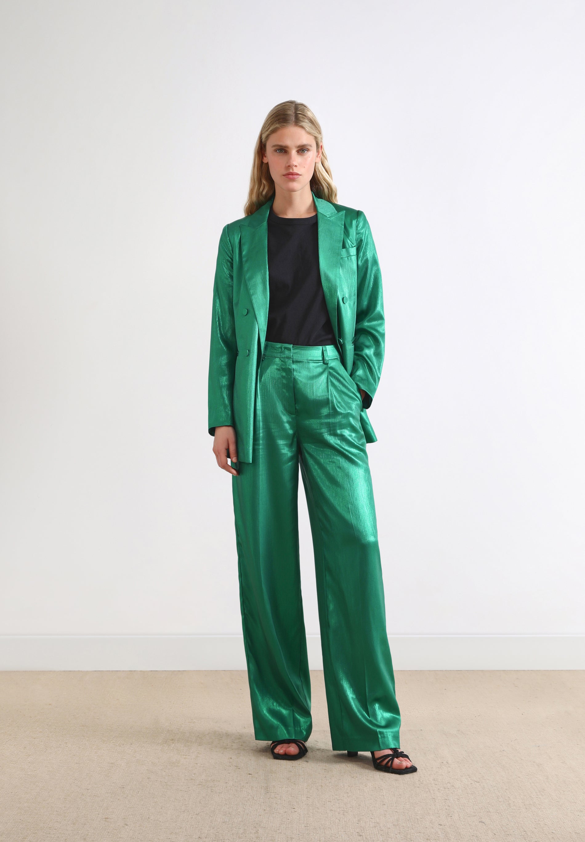 Costura Pantalon Palazzo Talla 46 PANTALÓN PALAZZO SATINADO