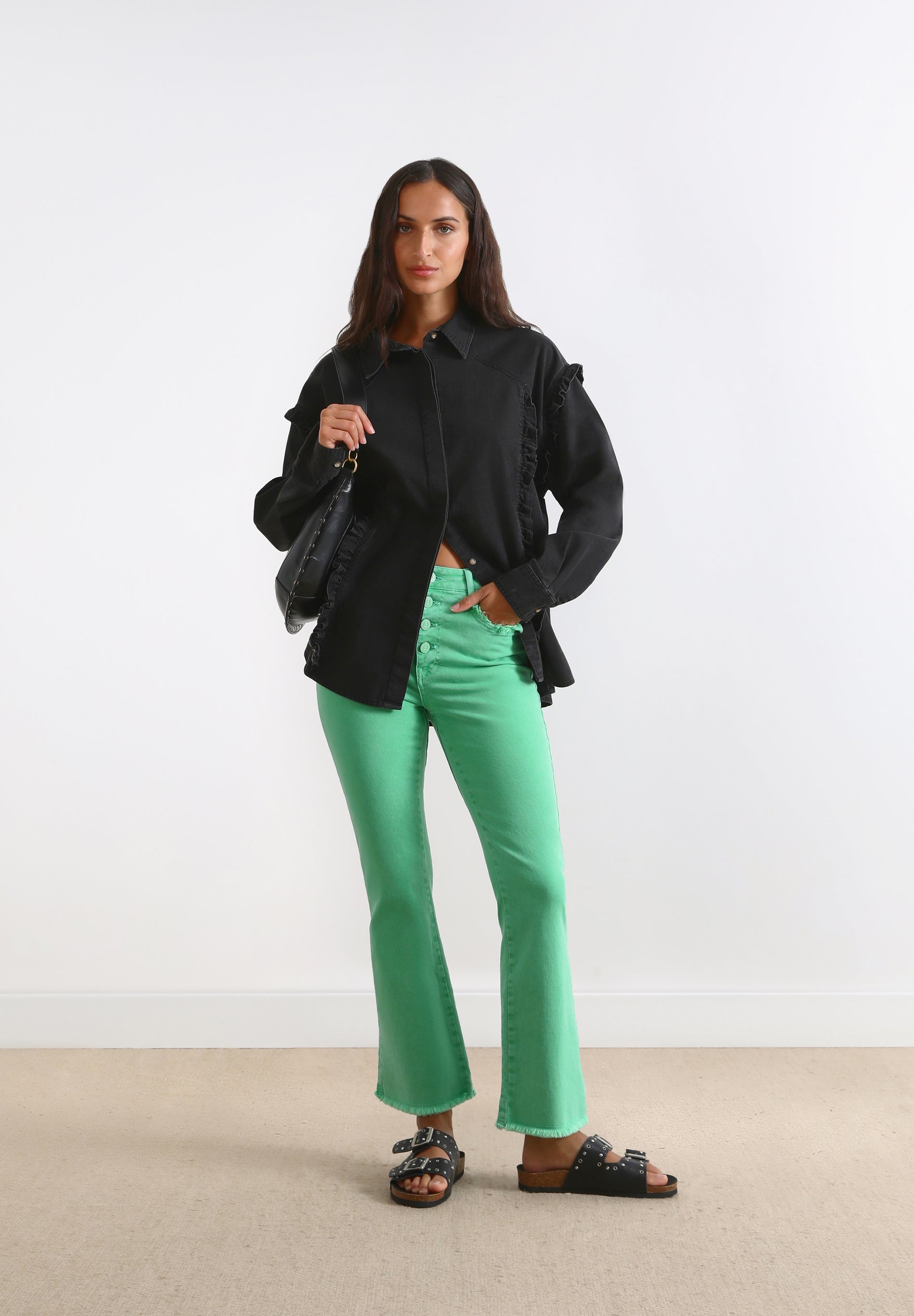 JEANS ANKLE FLARE LAVADOS