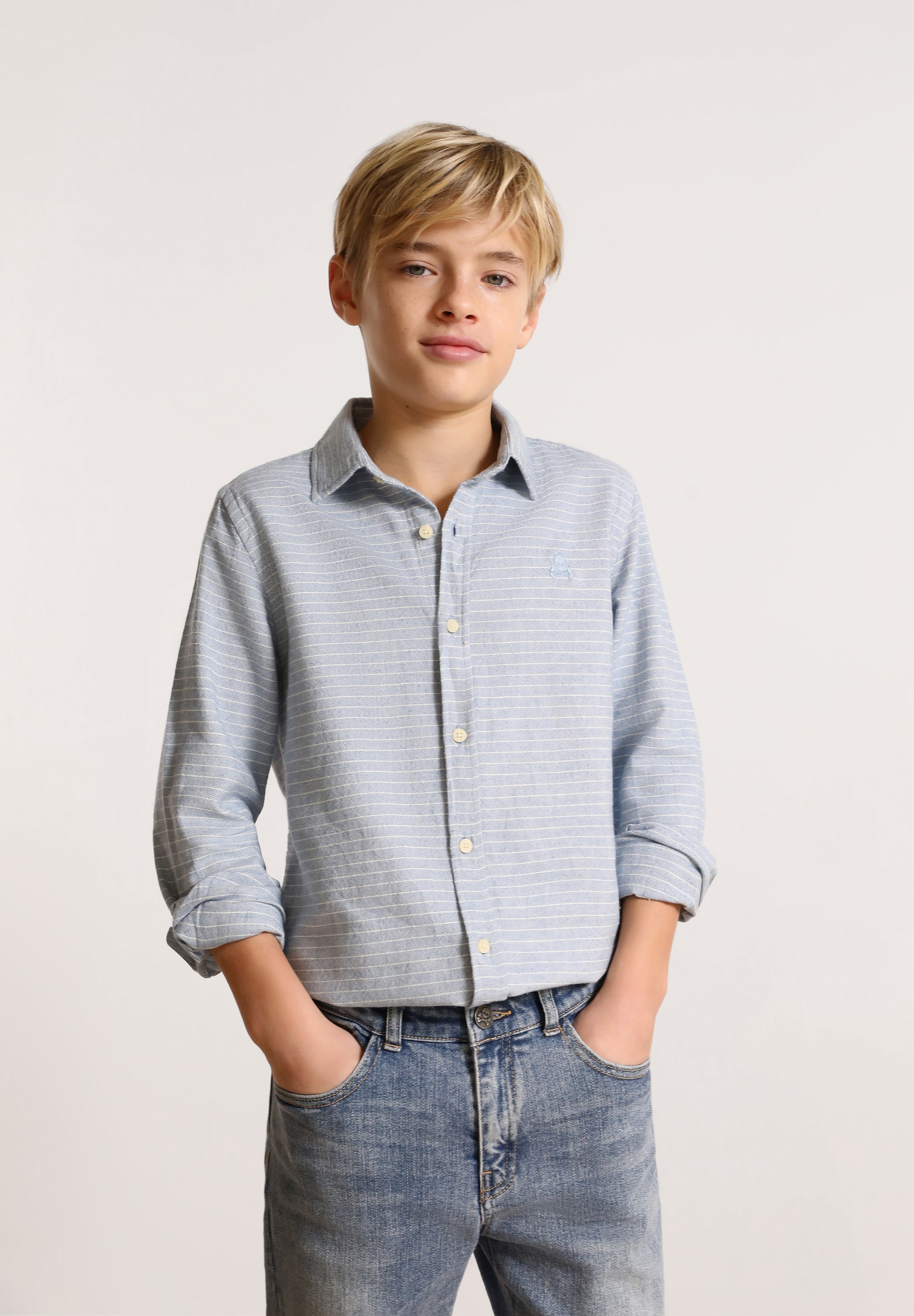 CAMISA RAYAS DENIM