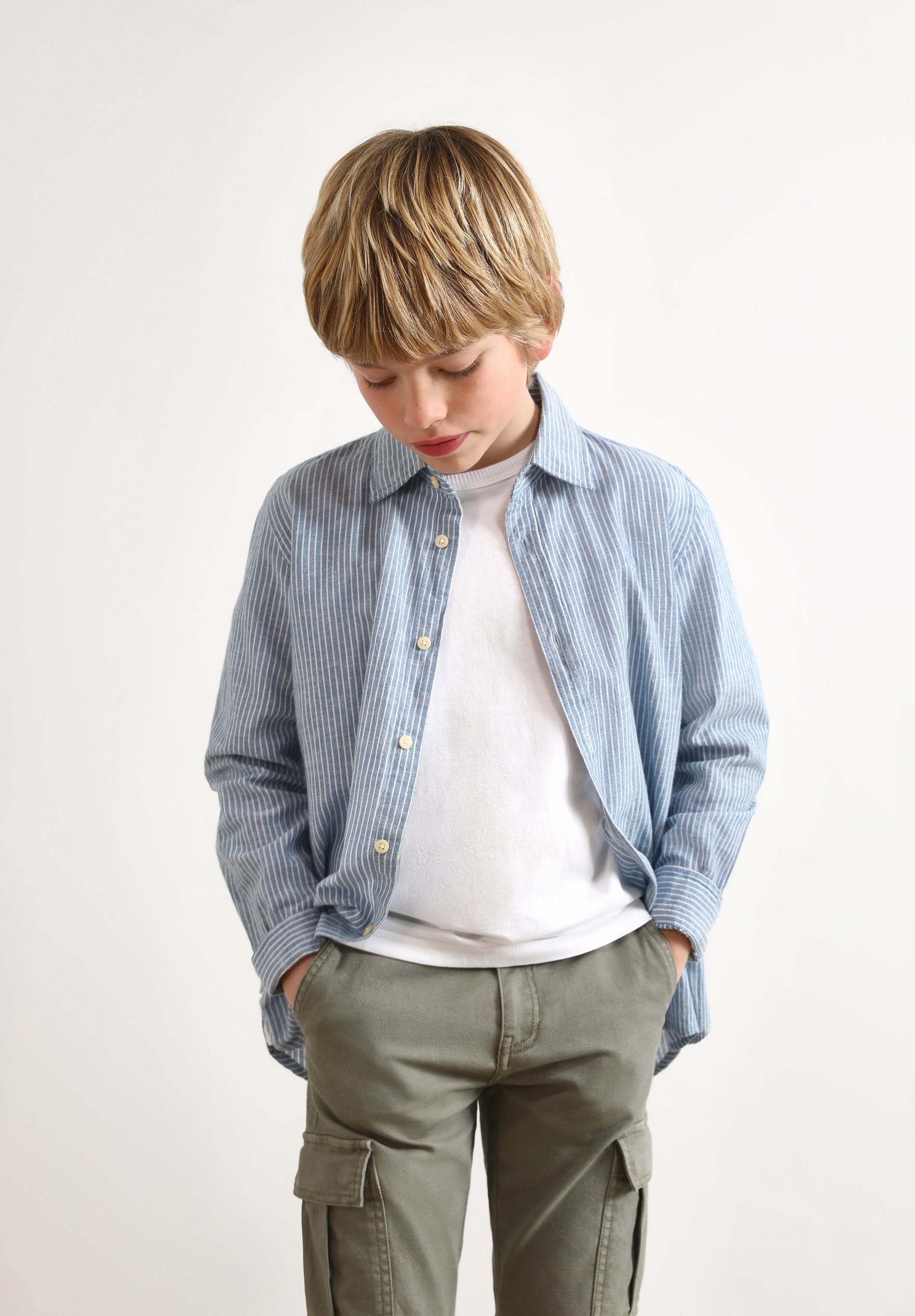 CAMISA RAYAS DENIM