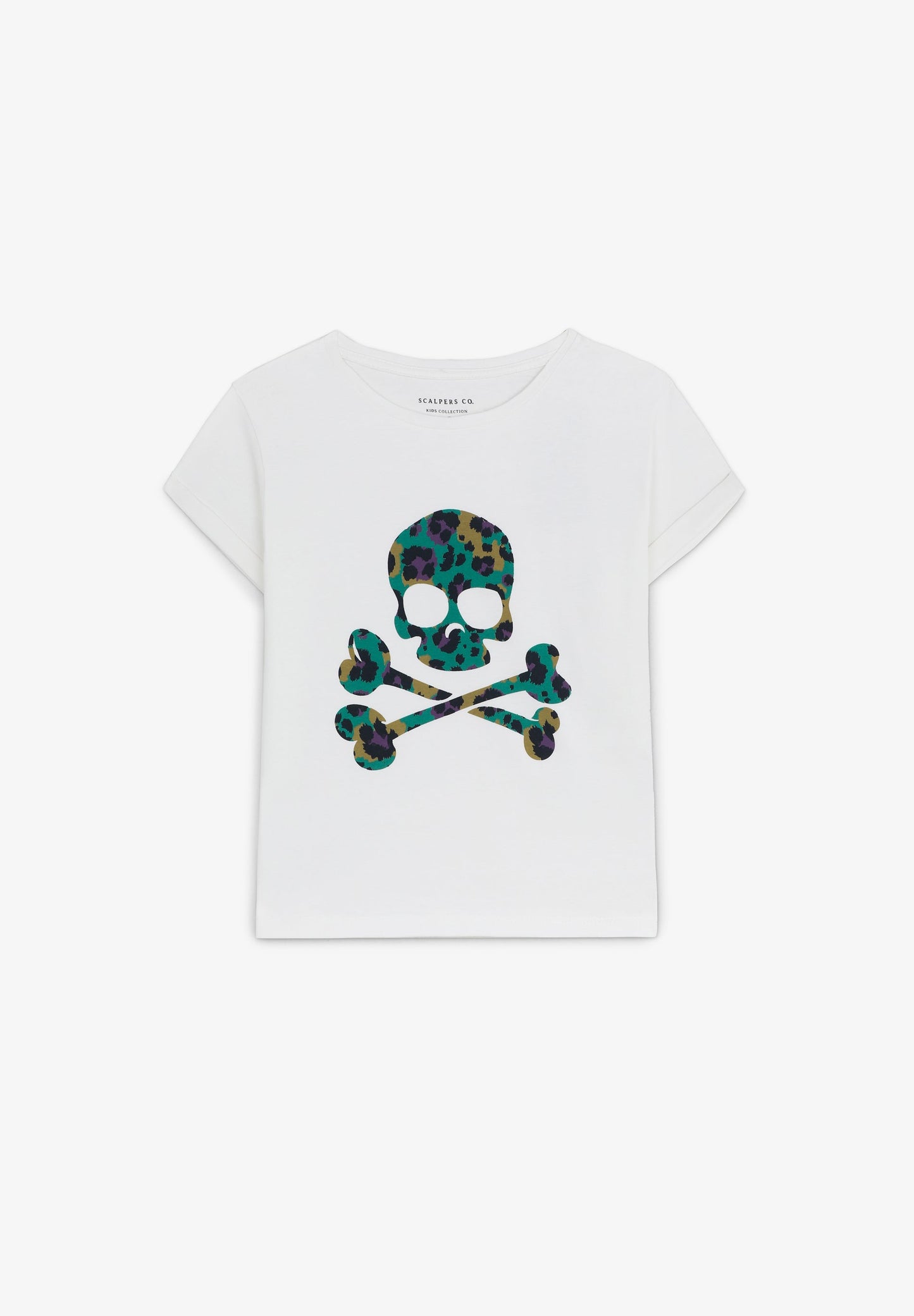 CAMISETA CALAVERA LEOPARDO