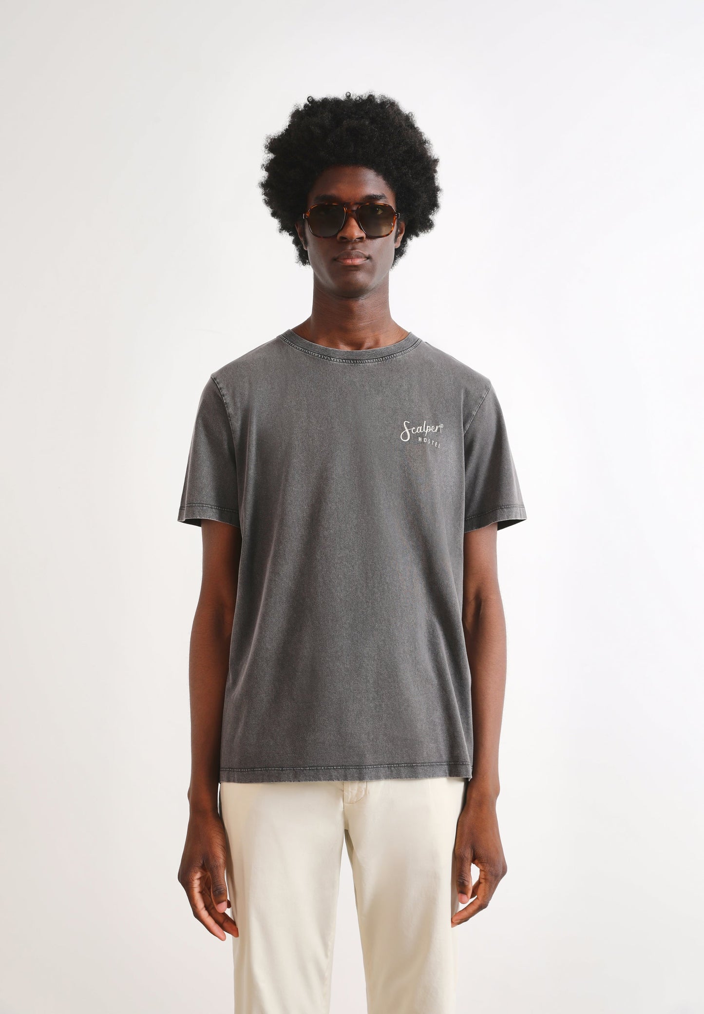 CAMISETA LAVADA PRINT TEXTO