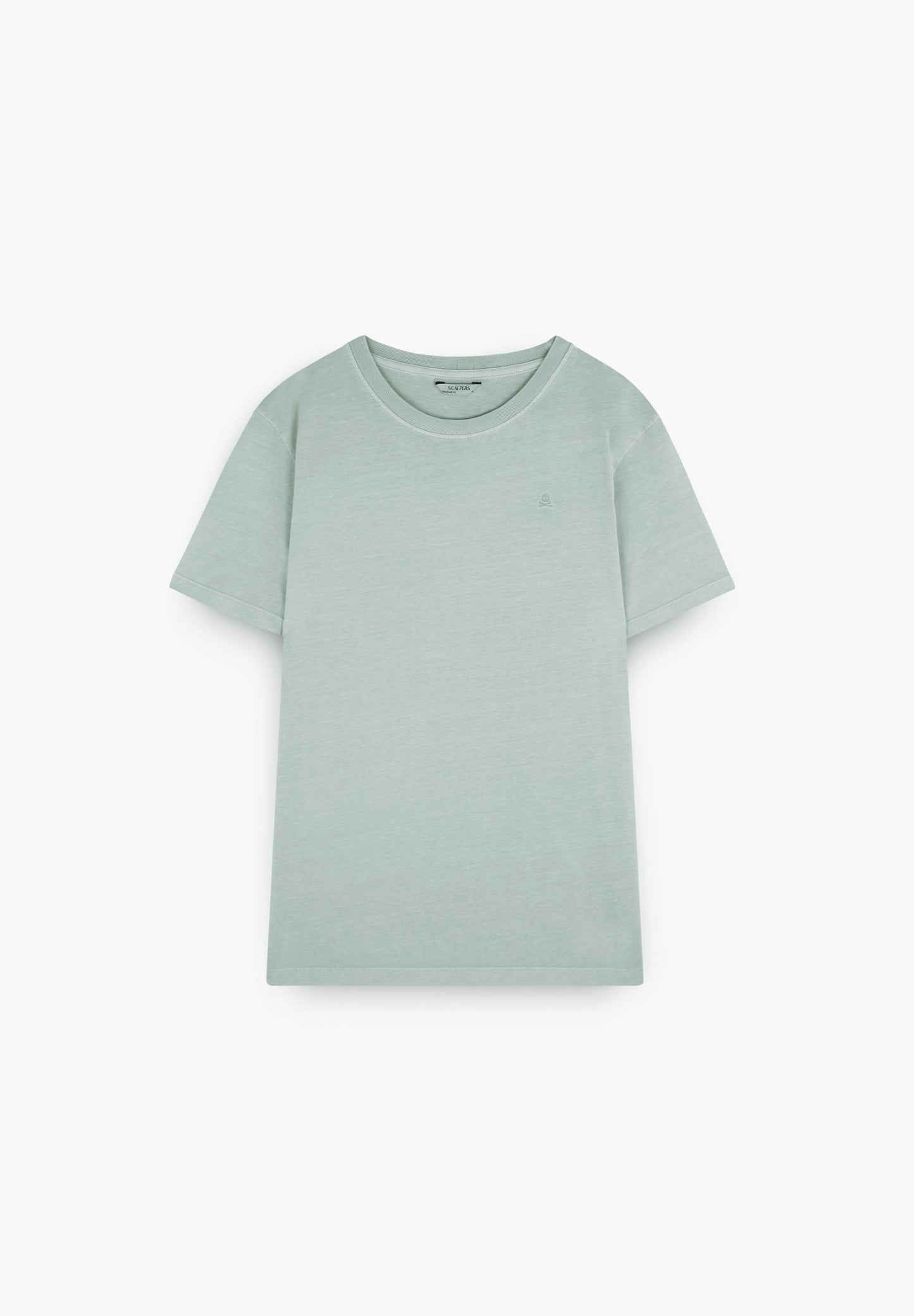 POLERA CALAVERA BORDADA TONO