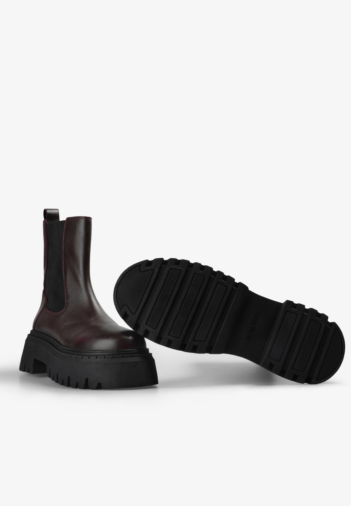 BOTAS CHELSEA PIEL BURDEOS