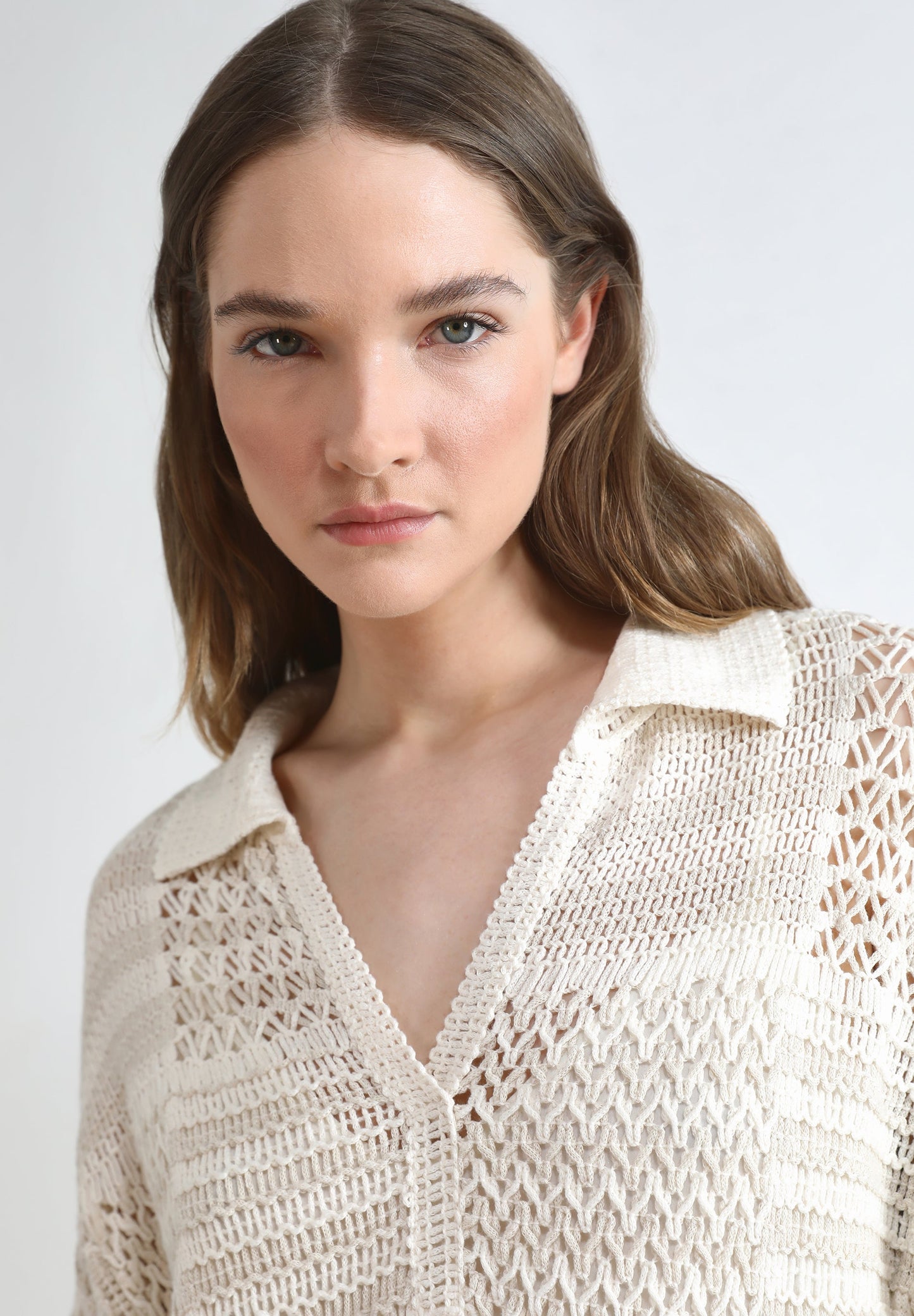 VESTIDO CROCHET MANGA CORTA