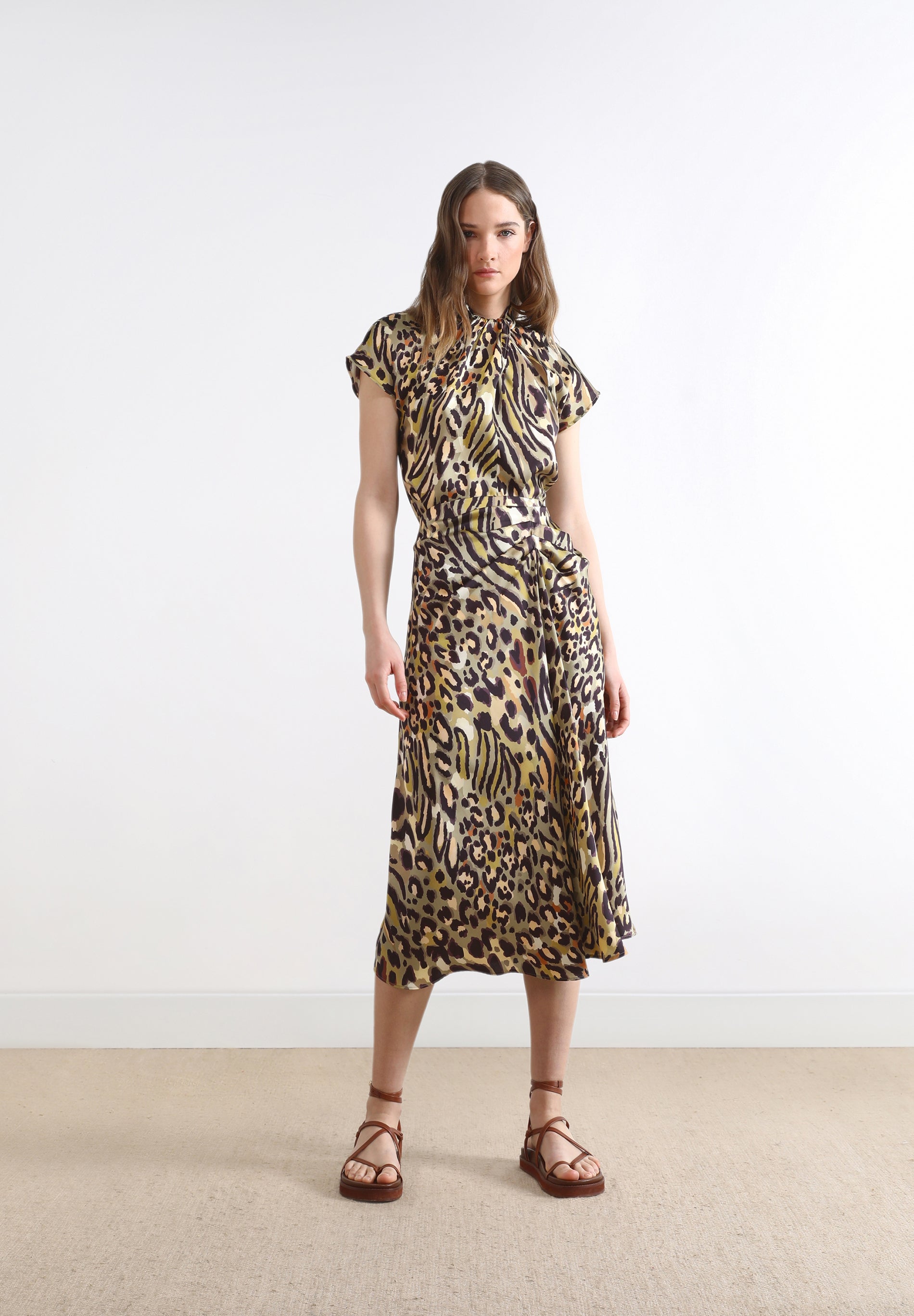 FALDA MIDI ANIMAL PRINT