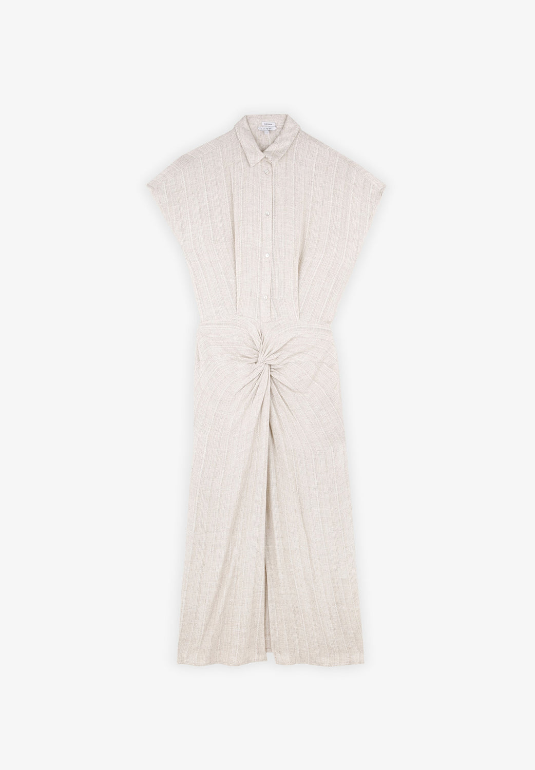 VESTIDO LINO DRAPEADO - Scalpers