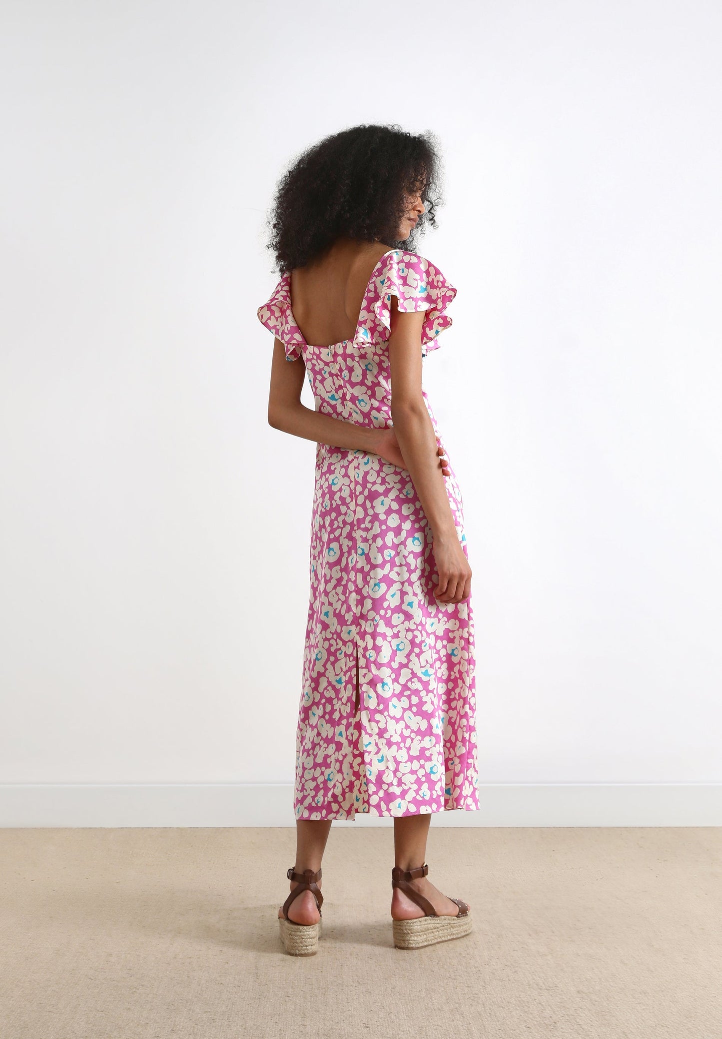 VESTIDO ANIMAL PRINT MANGA VOLANTE