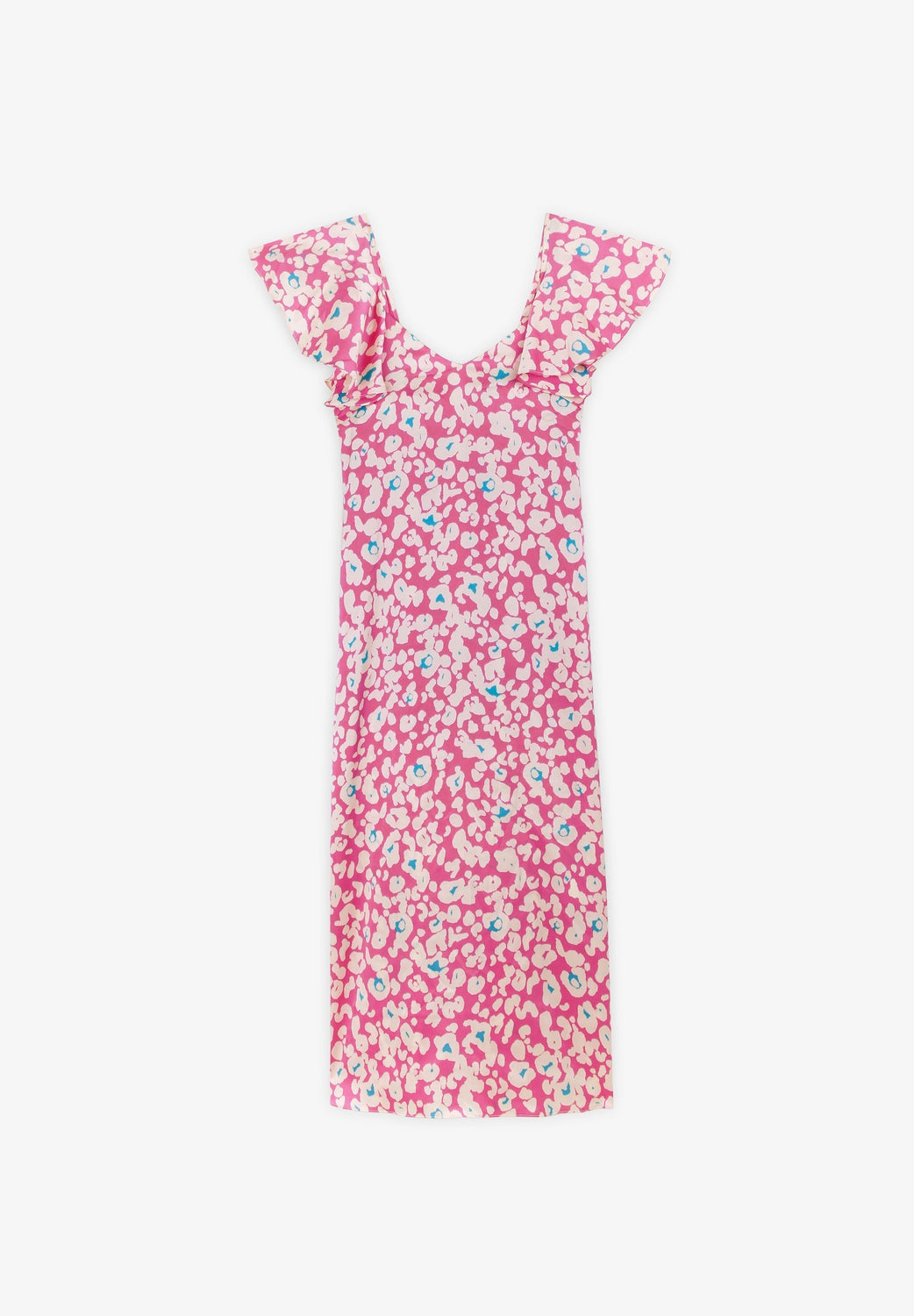 VESTIDO ANIMAL PRINT MANGA VOLANTE - Scalpers