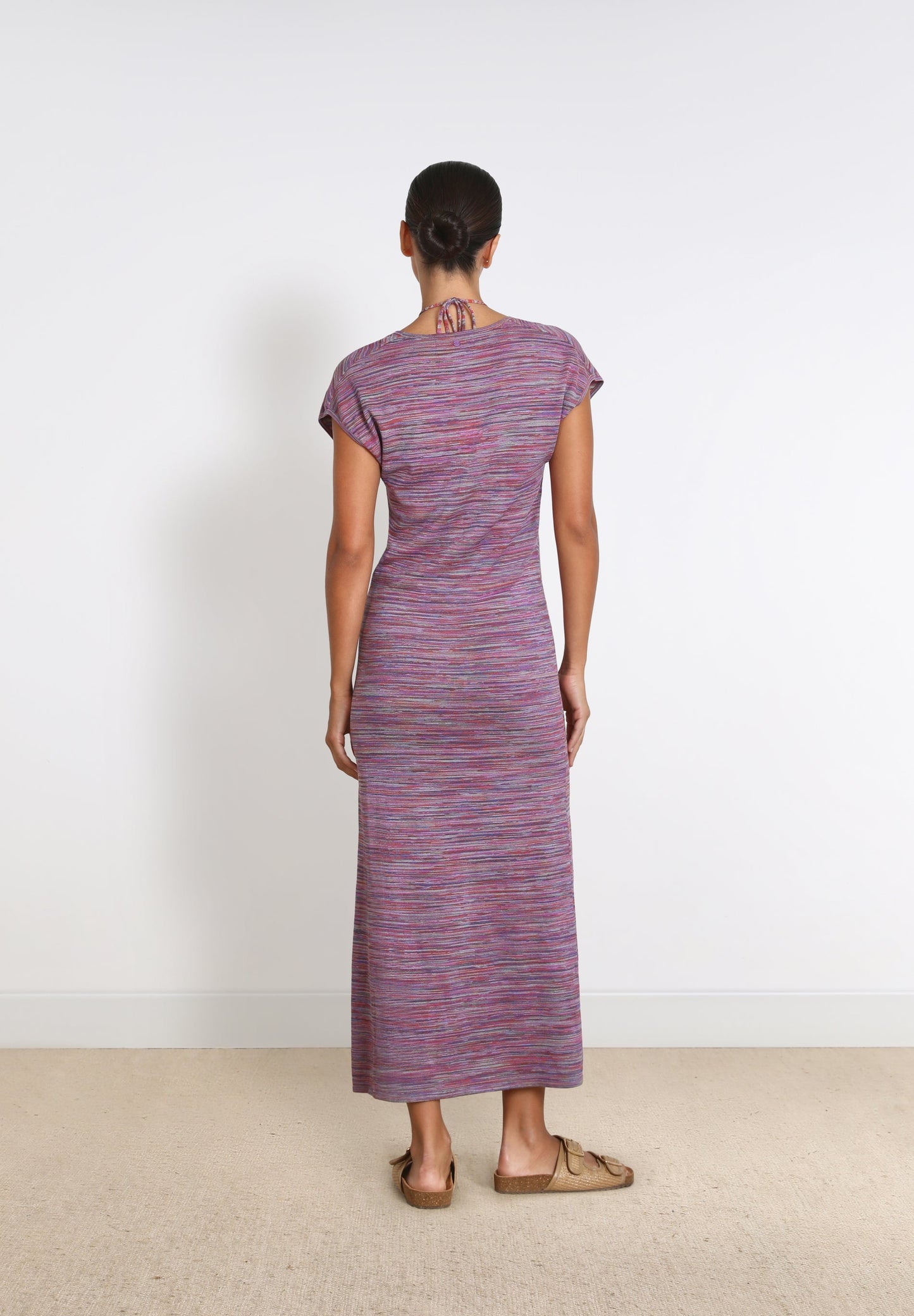 VESTIDO PUNTO LAZADA ESCOTE